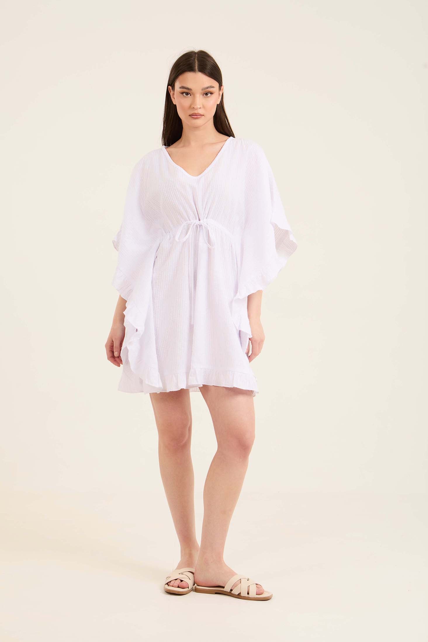 Cotton-Blend Flowy Cover-Up