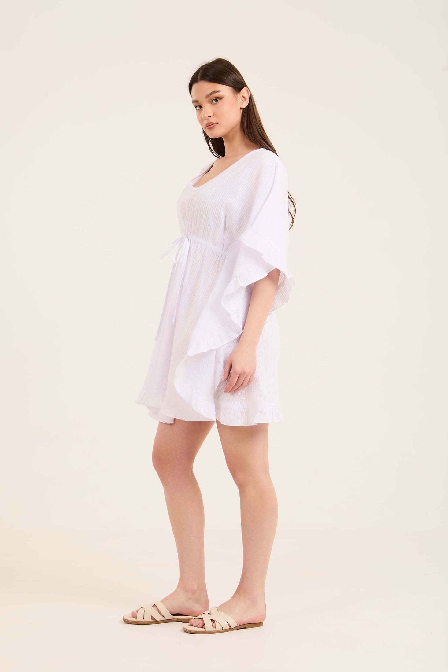 Cotton-Blend Flowy Cover-Up