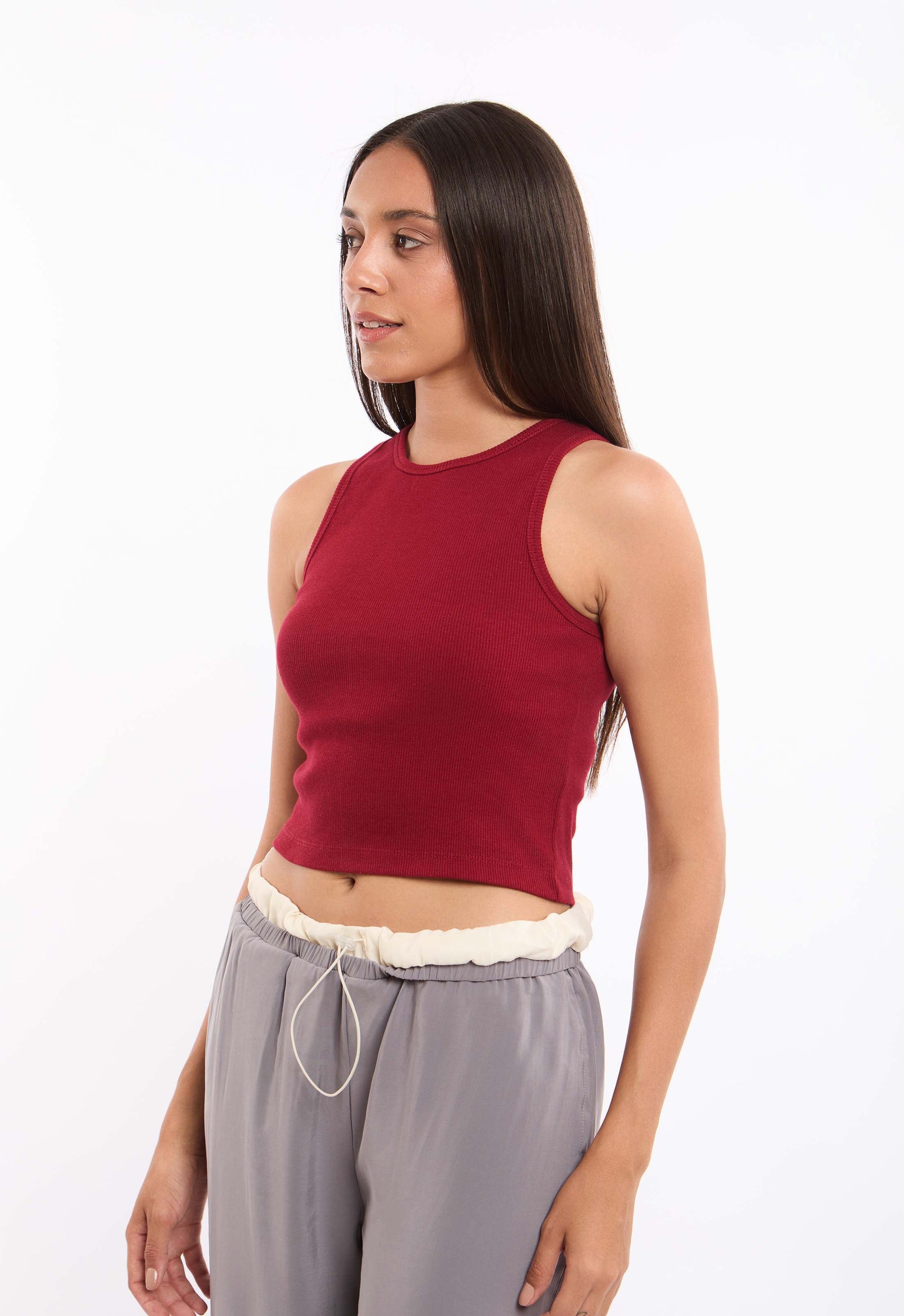 Slip On Cotton Short Basic Tank Top