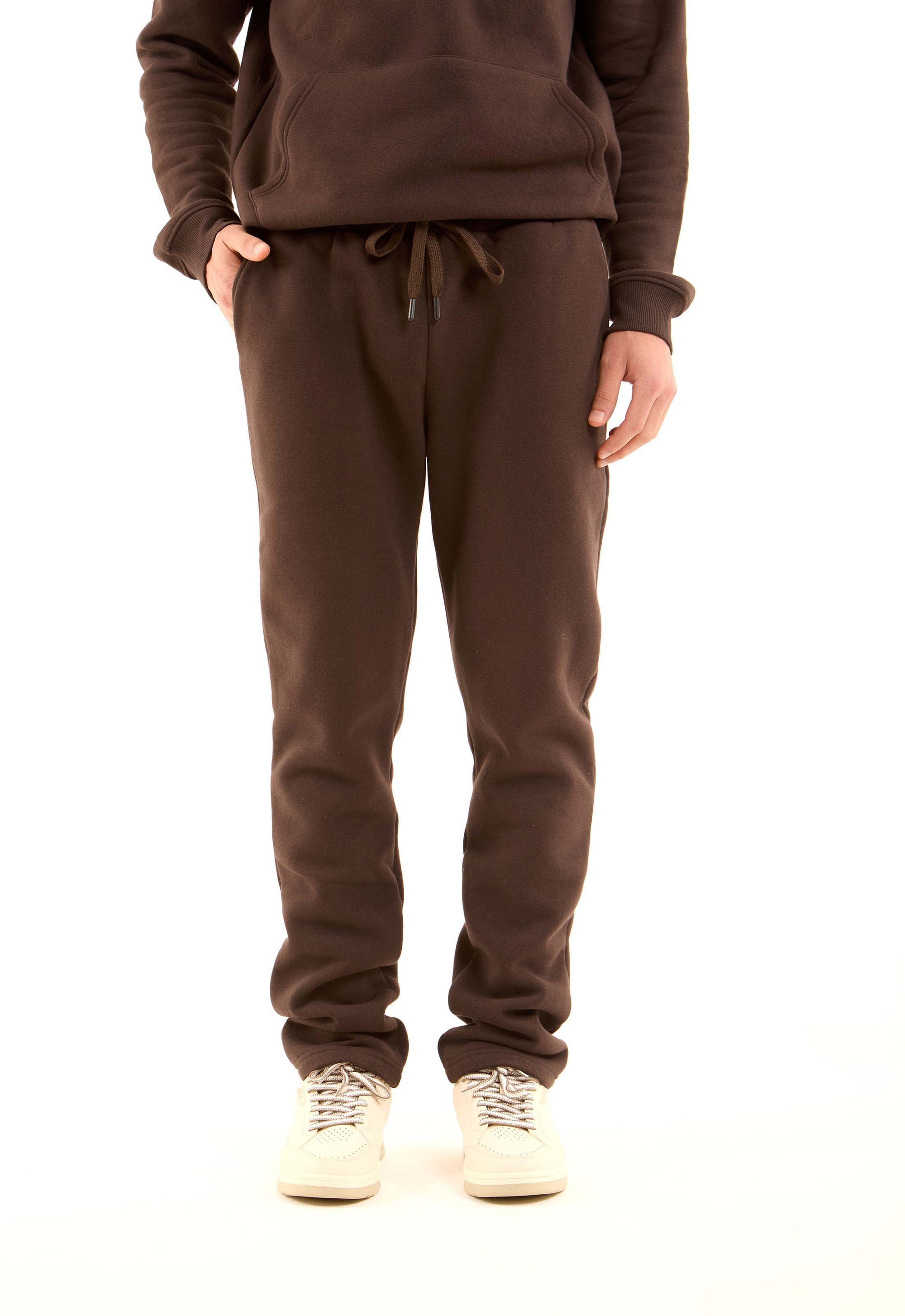 Elastic Waist with Drawstring Melton Pants