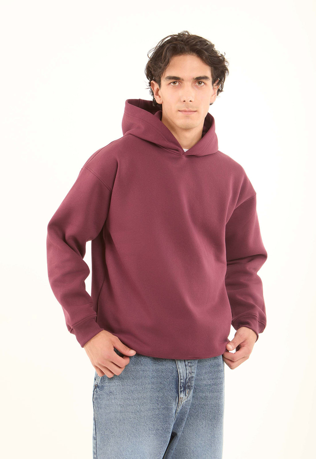 Solid Regular Fit Winter Hoodie