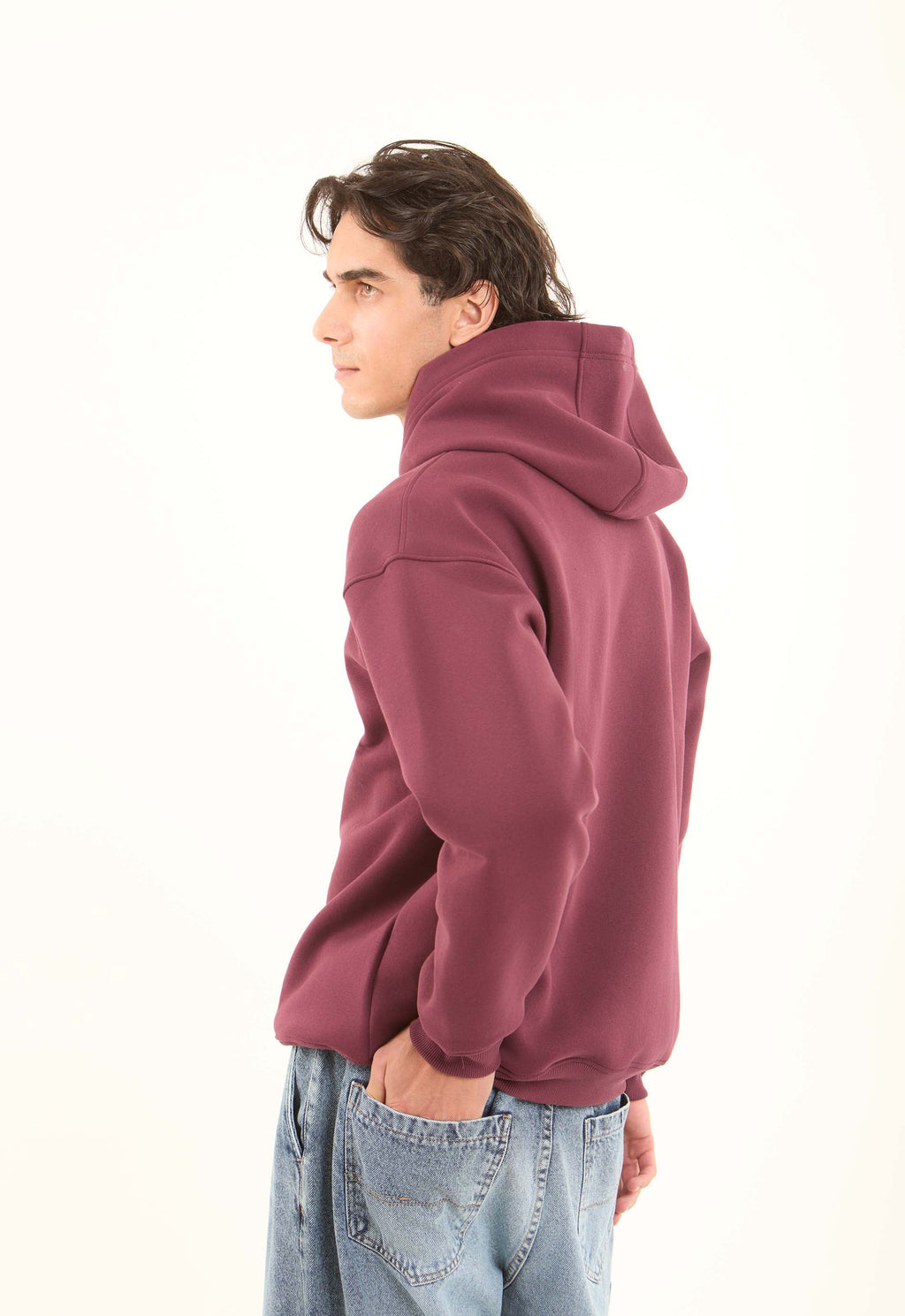 Solid Regular Fit Winter Hoodie