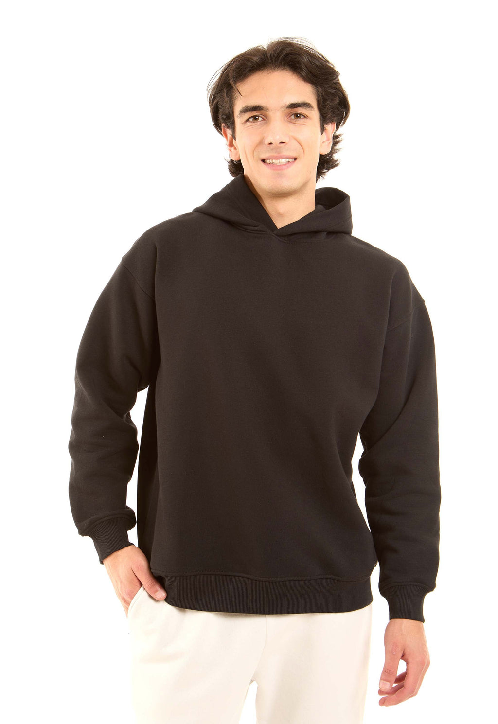 Solid Regular Fit Winter Hoodie