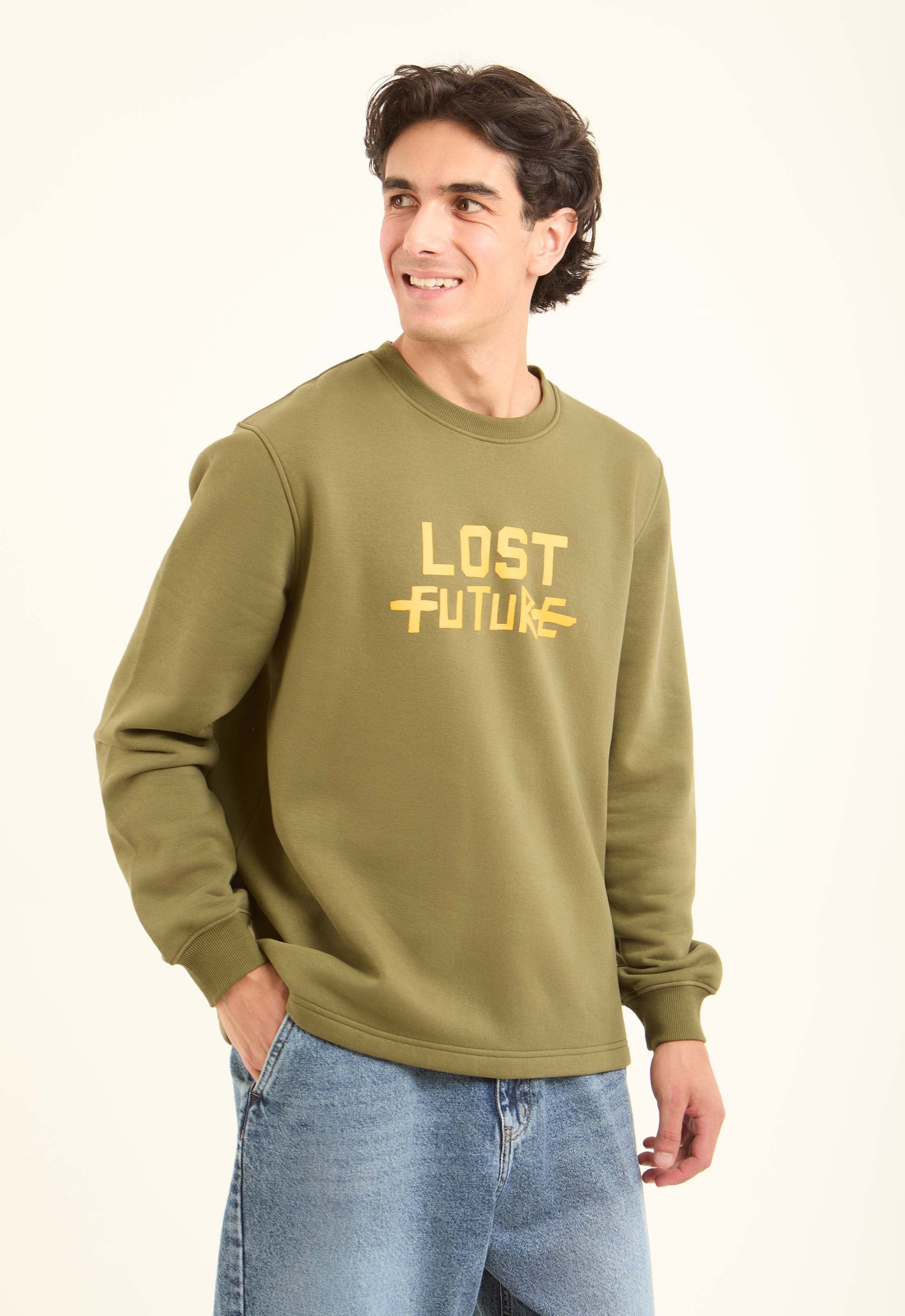 Printed "Lost Future" Comfy Casual Sweatshirt