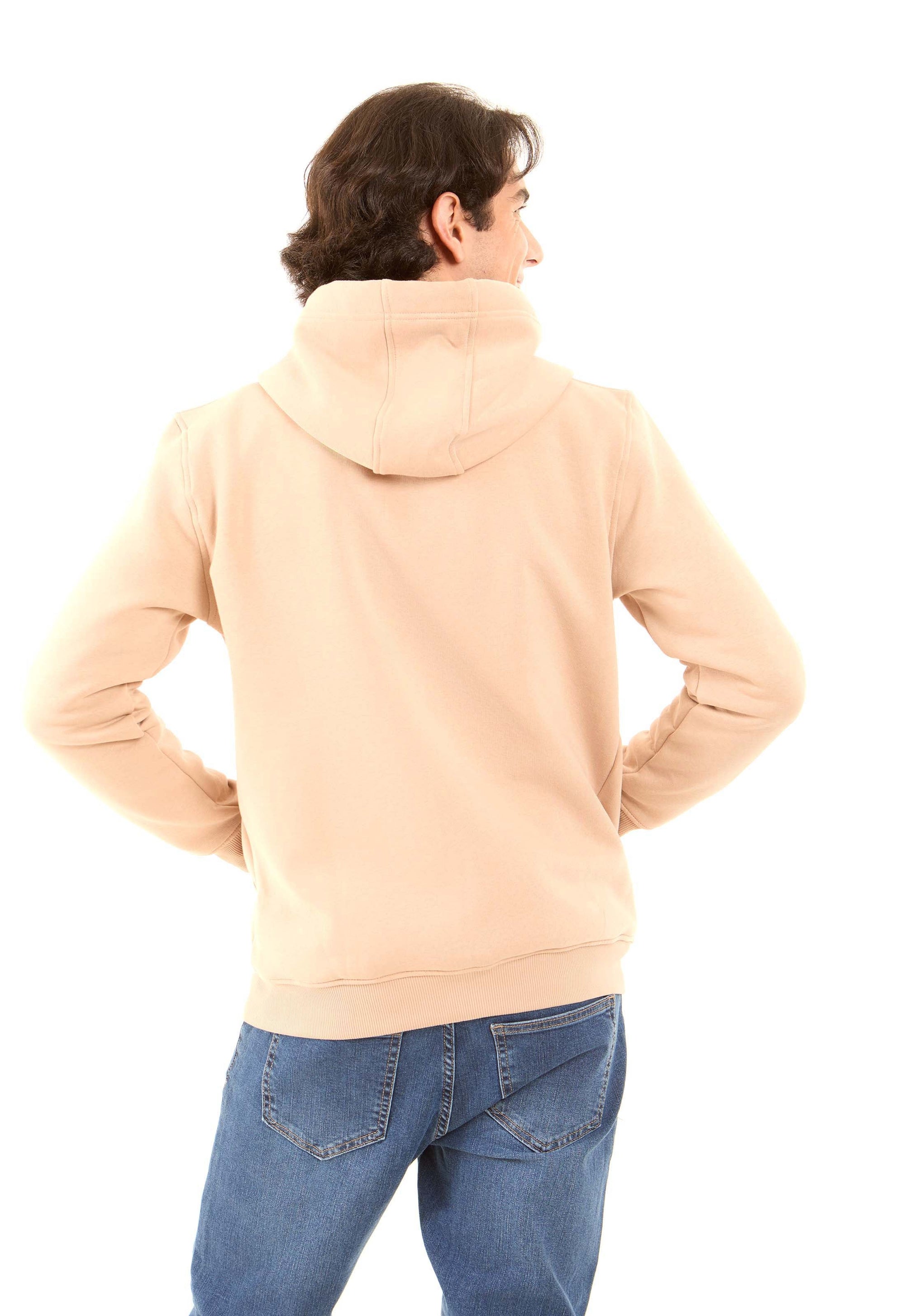 Zipped Through Pocket Solid Hoodie