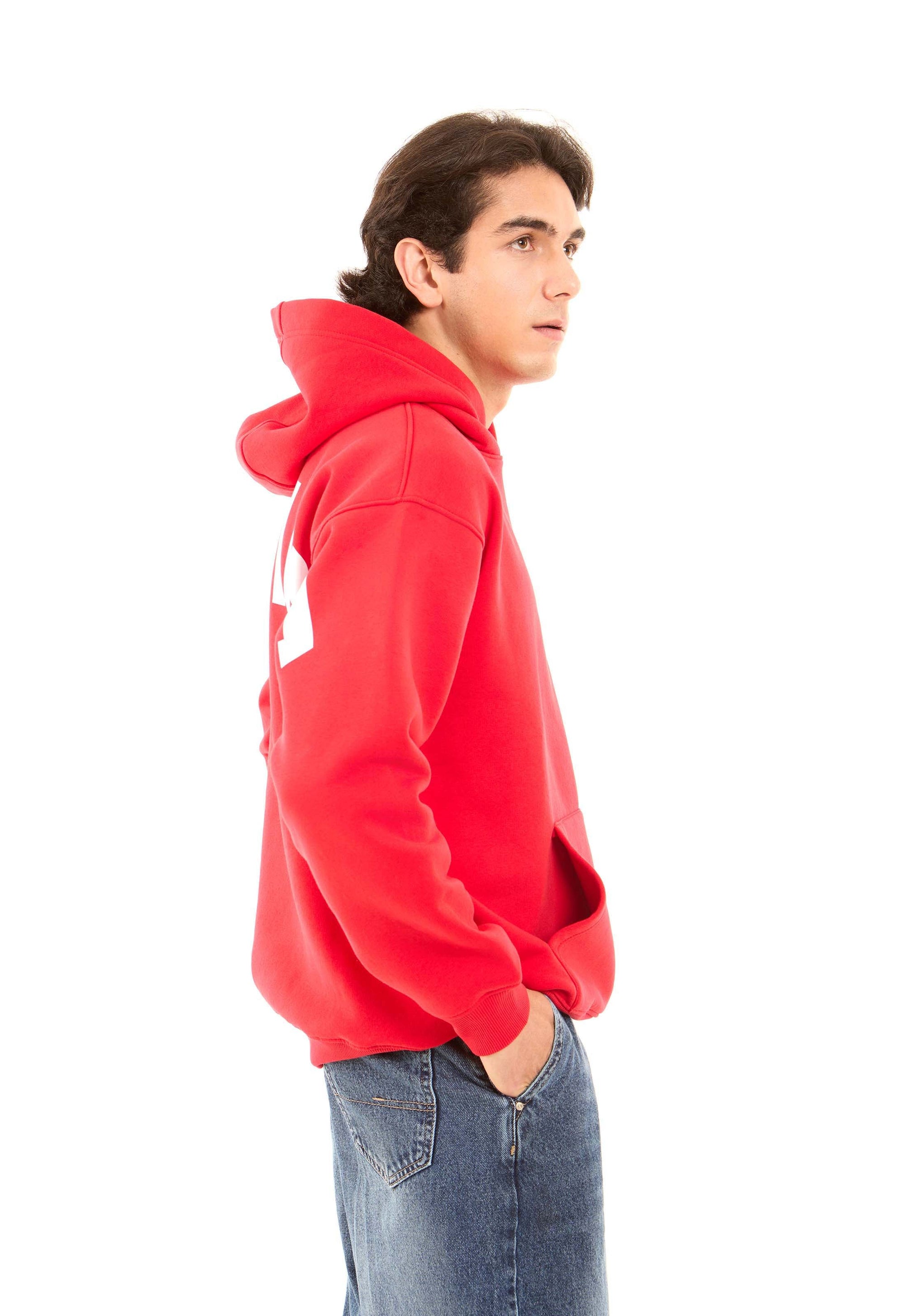 Solid Basic Hoodie with Kangaroo Pocket