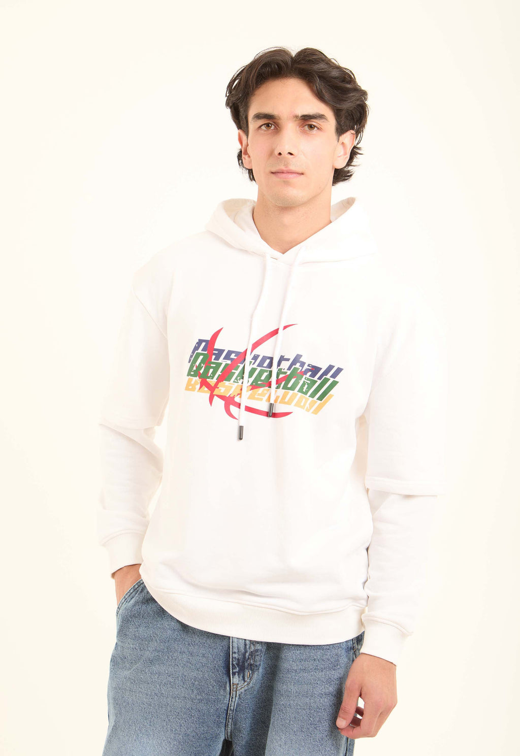 Printed "Basket Ball" Slip On Coziness Hoodie