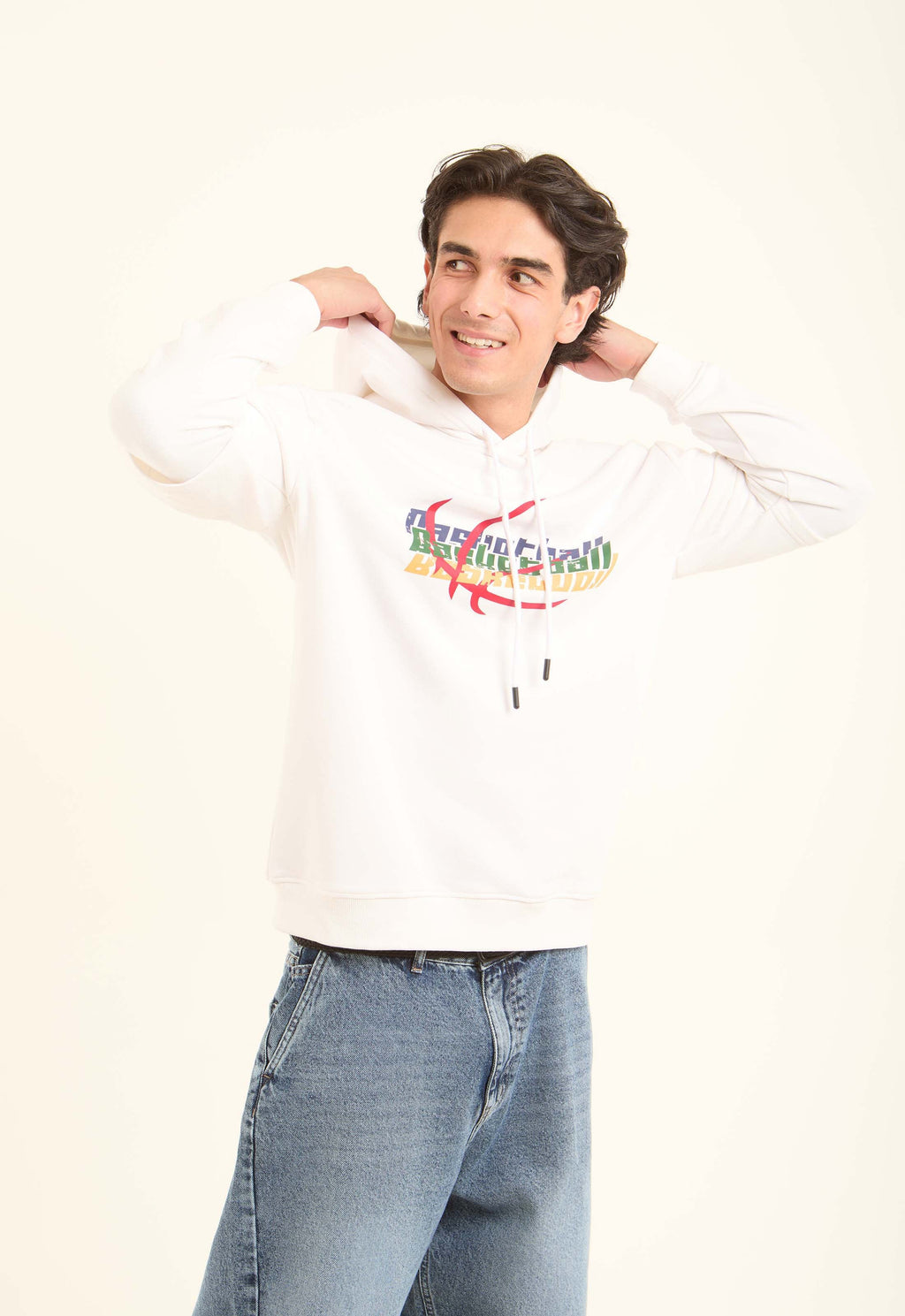 Printed "Basket Ball" Slip On Coziness Hoodie