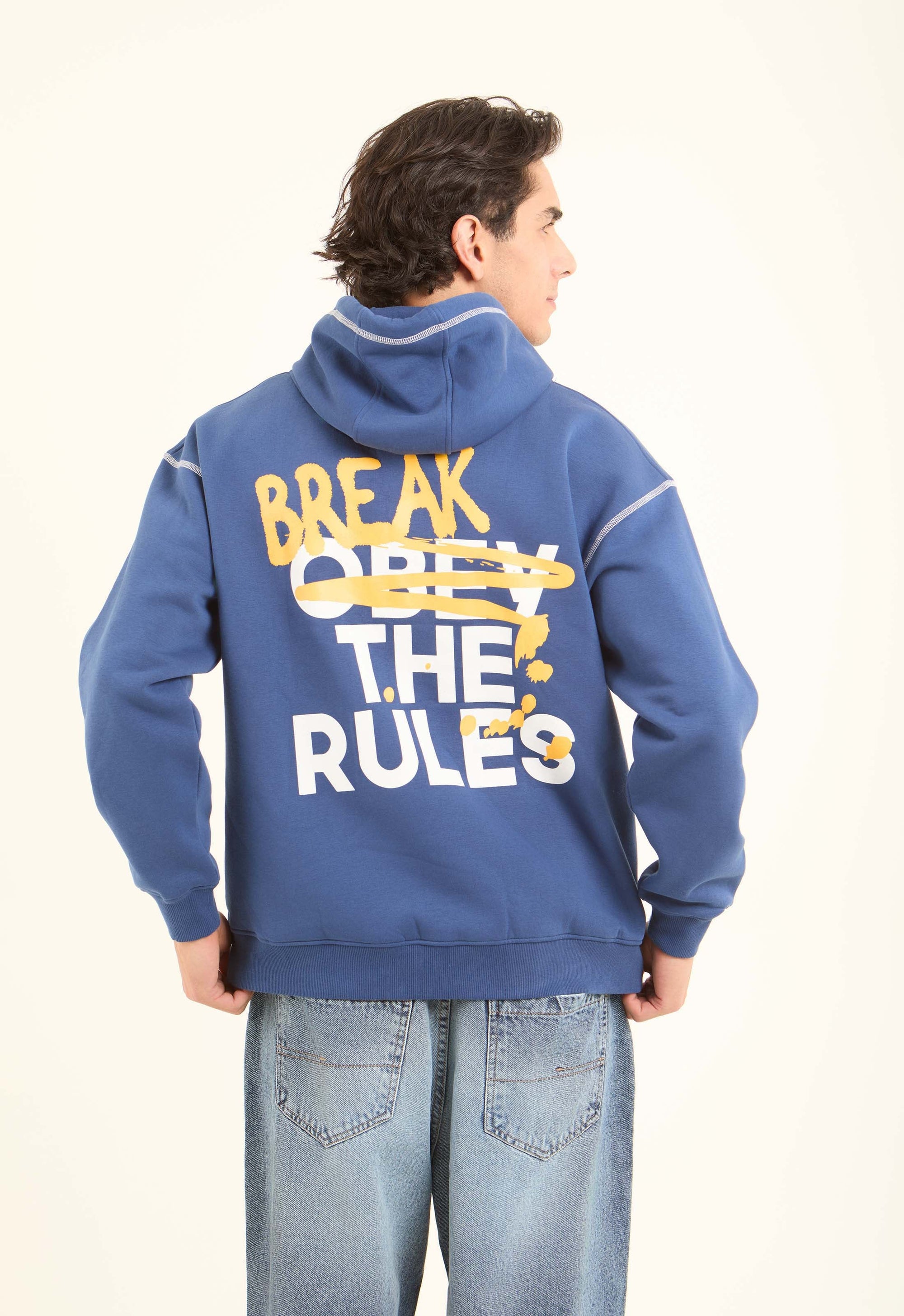 Long Sleeves Solid Drawstring Hoodie