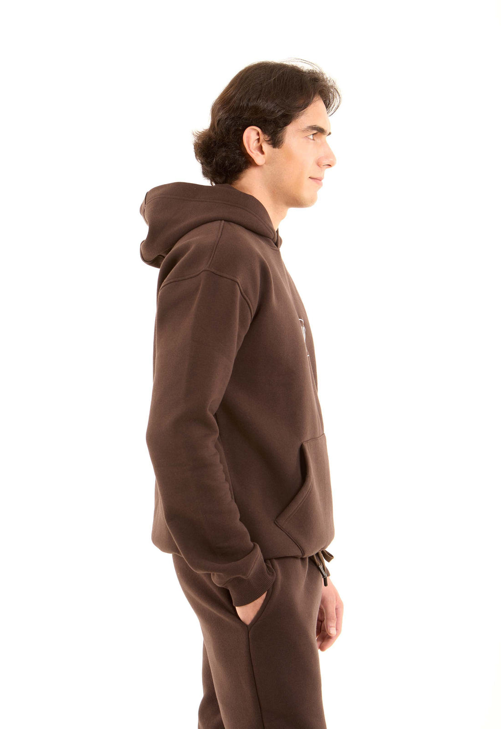 "Ski Team" Printed Hoodie with Kangaroo Pocket