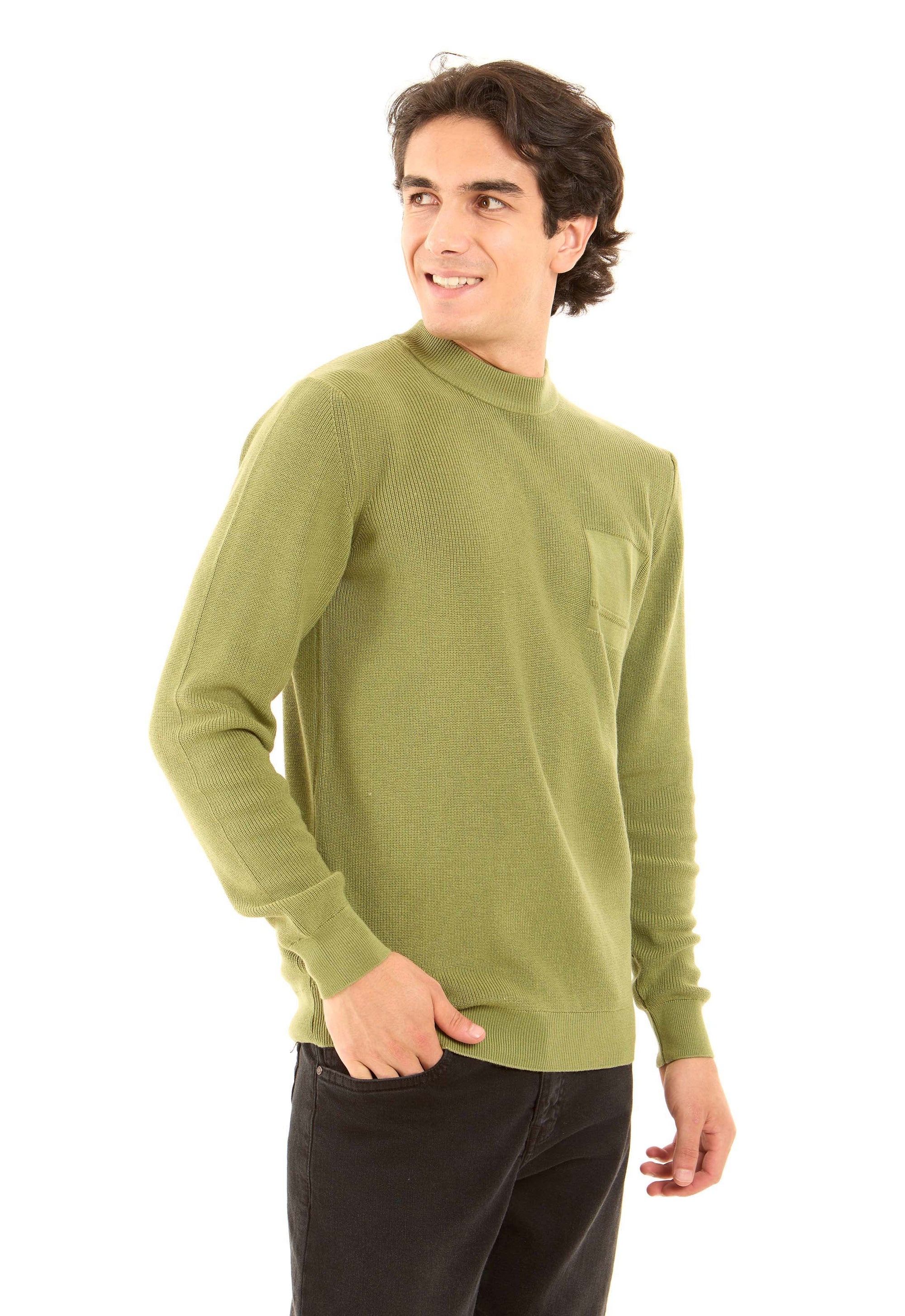 Simple Knit Mock Neck Basic Pullover