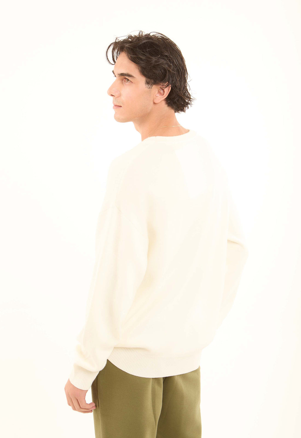 Casual Crew Neck Pullover with Front Paint-Splatter