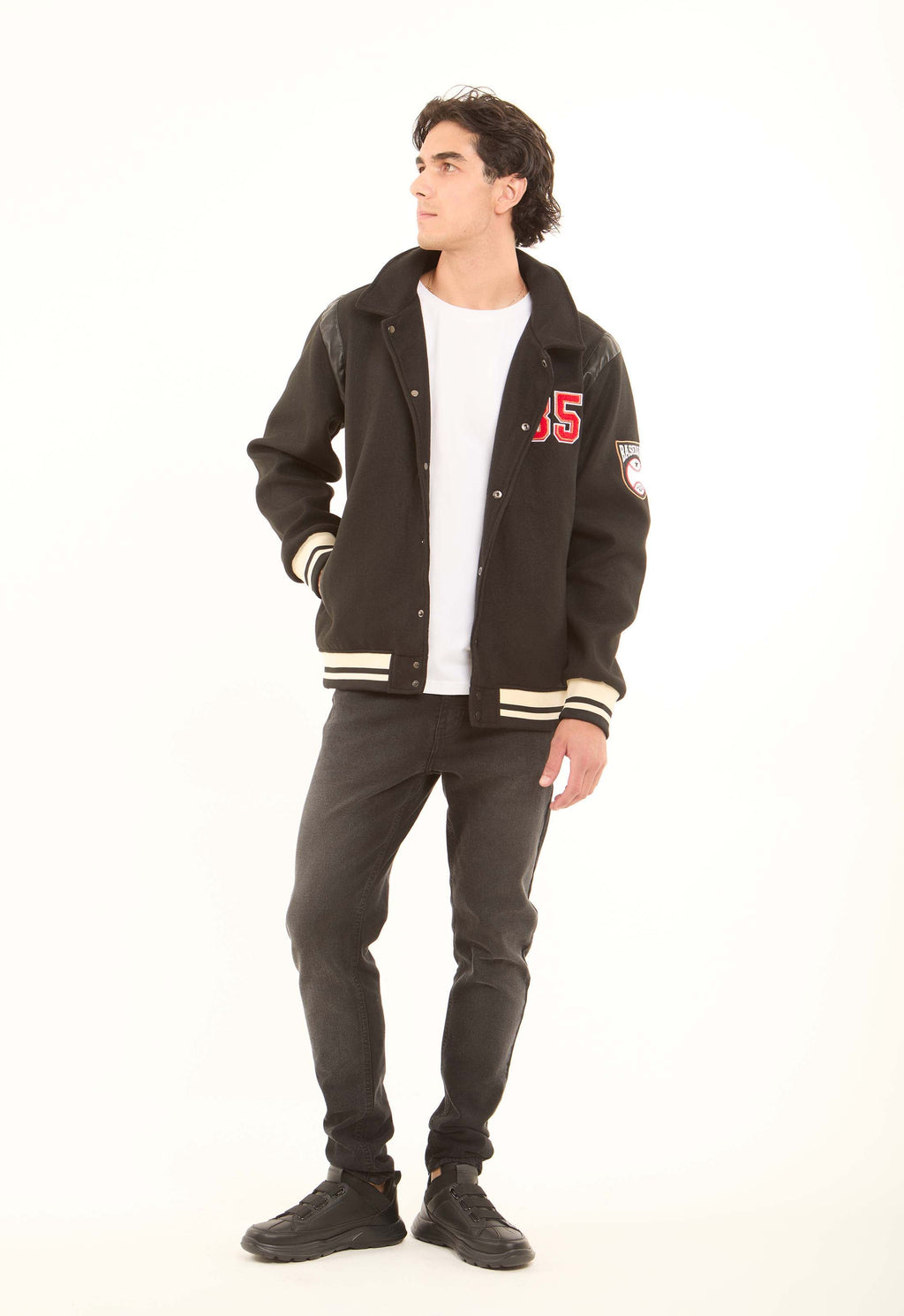 Varsity Embroidered Patch Jacket