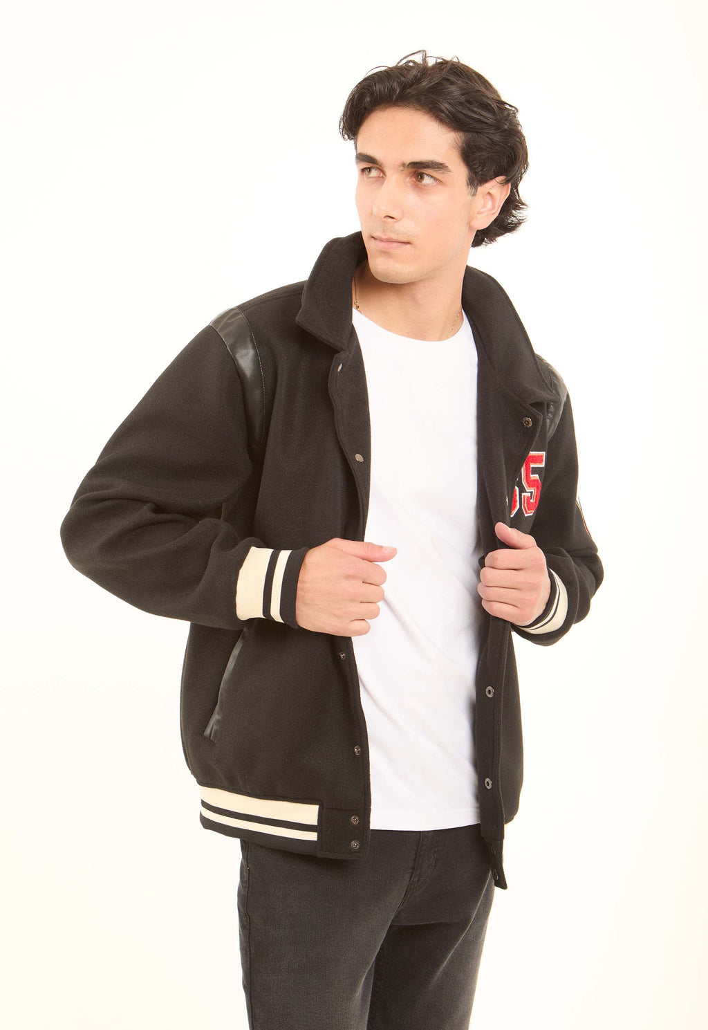 Varsity Embroidered Patch Jacket