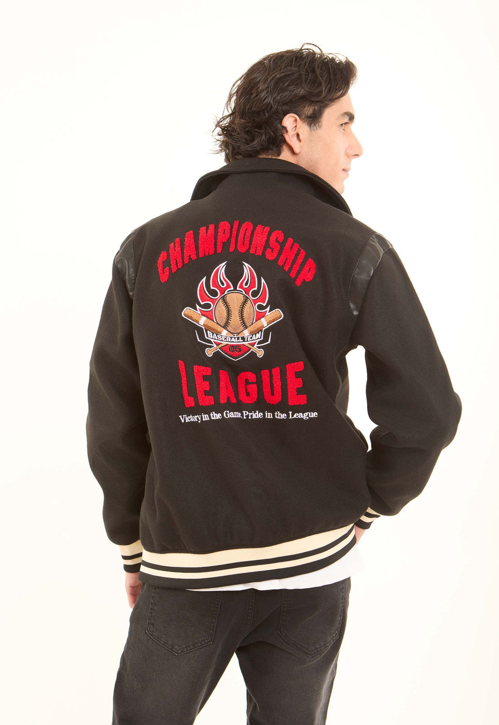 Varsity Embroidered Patch Jacket