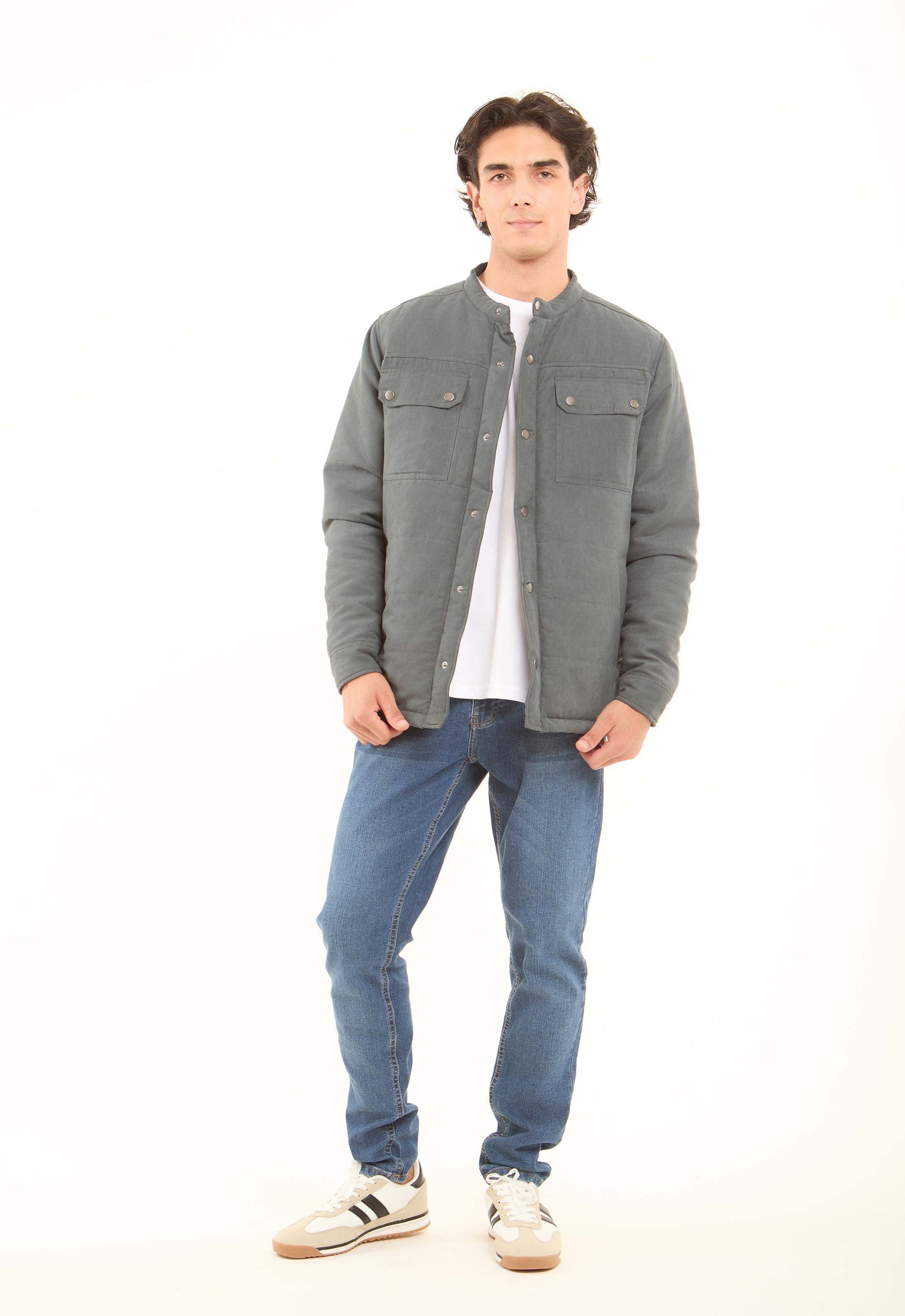 Utility Polyester Snap-Front Jacket