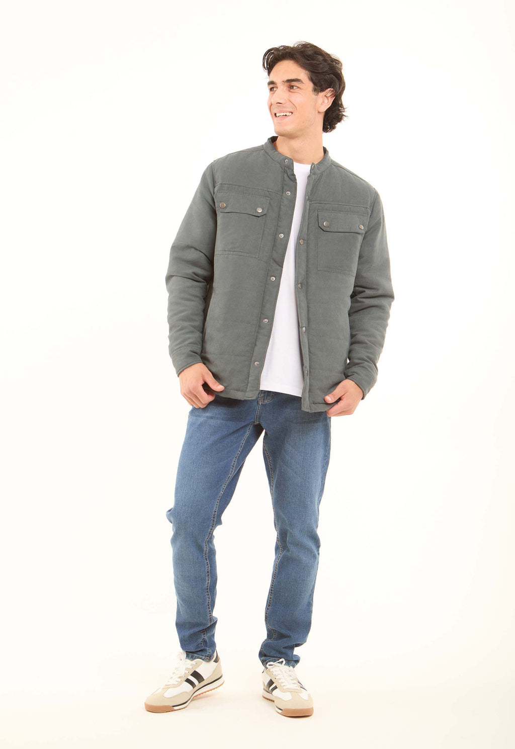 Utility Polyester Snap-Front Jacket