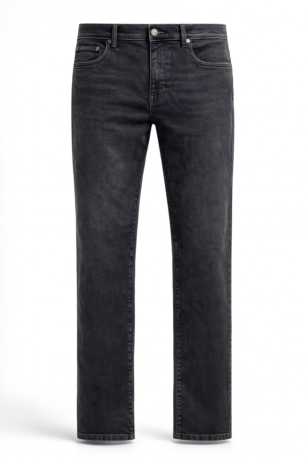 Classic Straight-Fit Washed Jeans