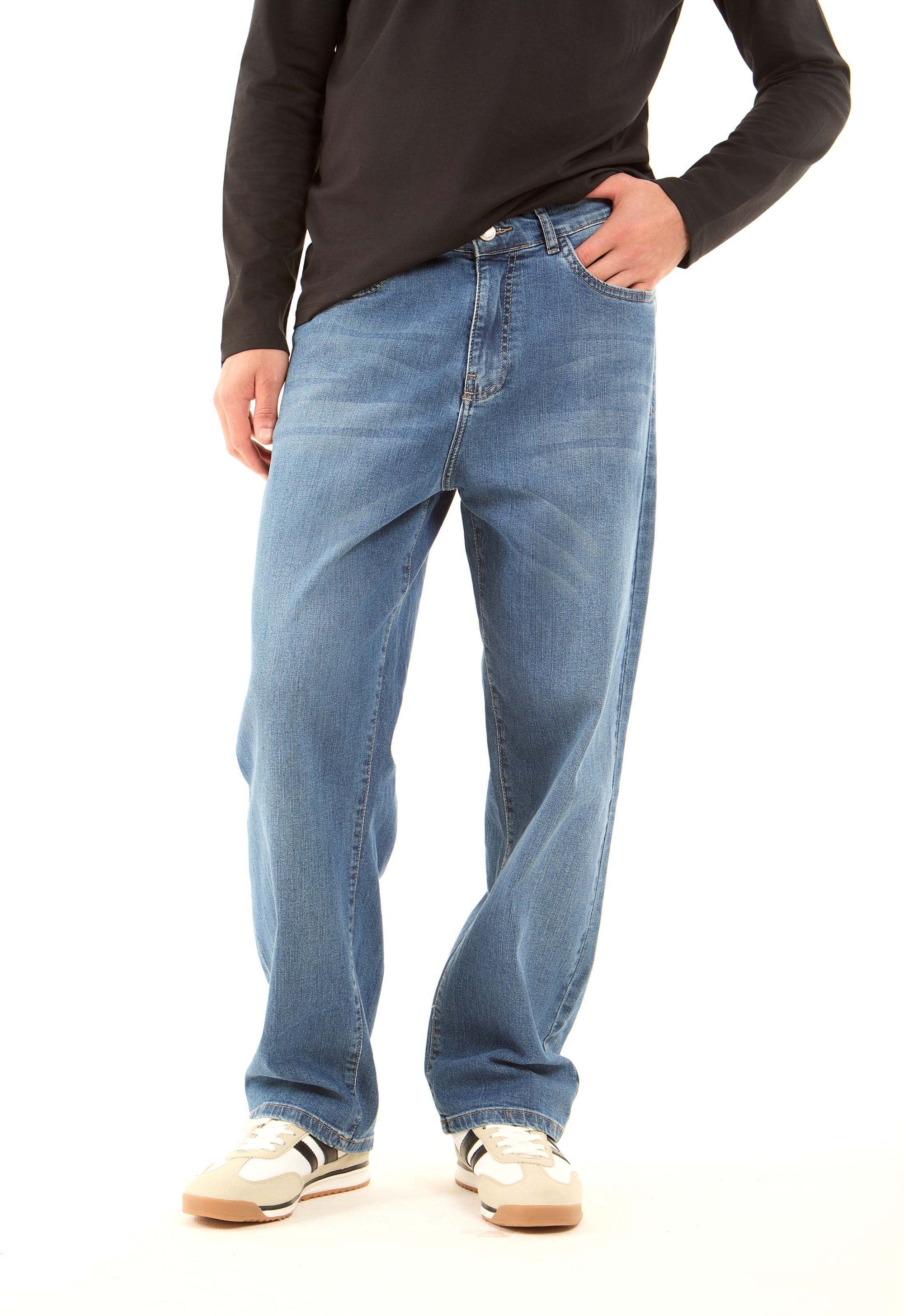 Laid-Back Loose Blue Jeans