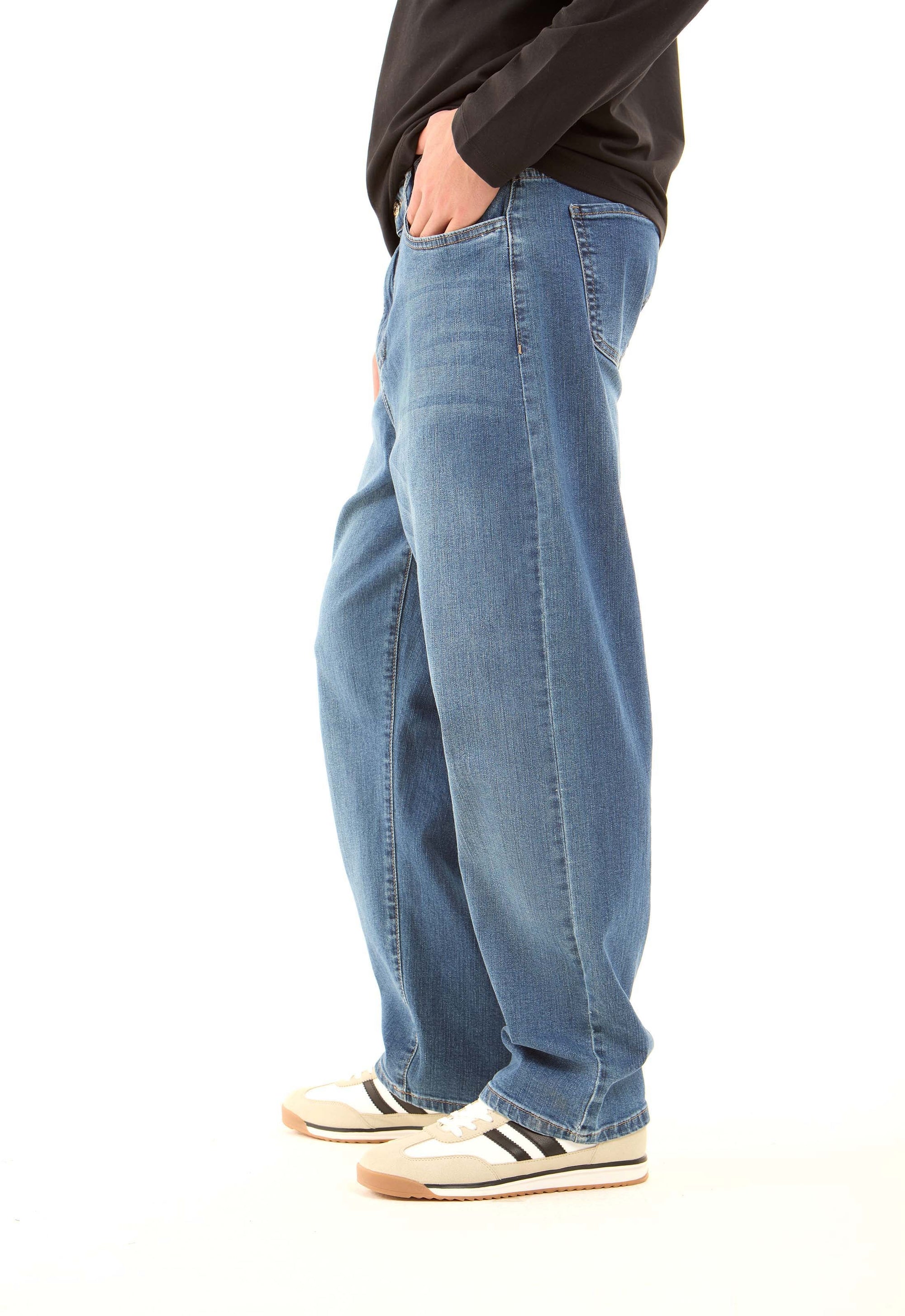 Laid-Back Loose Blue Jeans