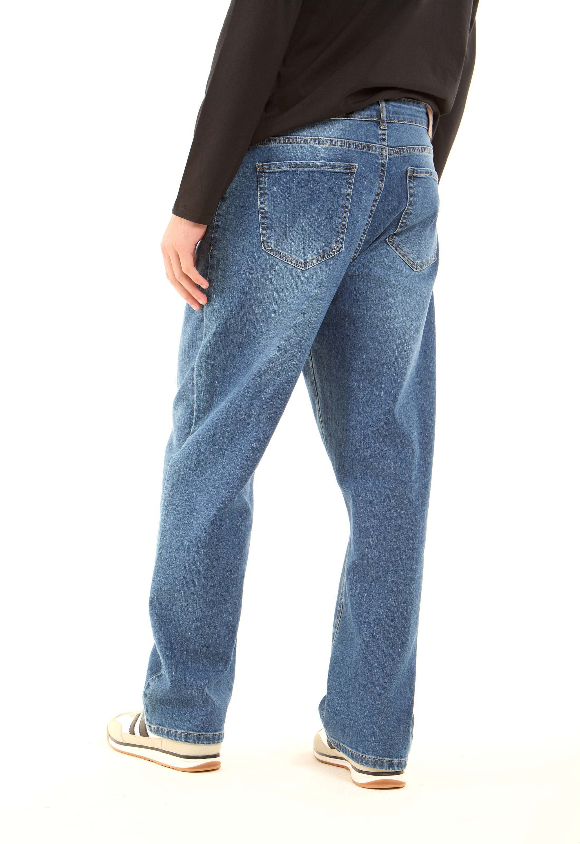 Laid-Back Loose Blue Jeans