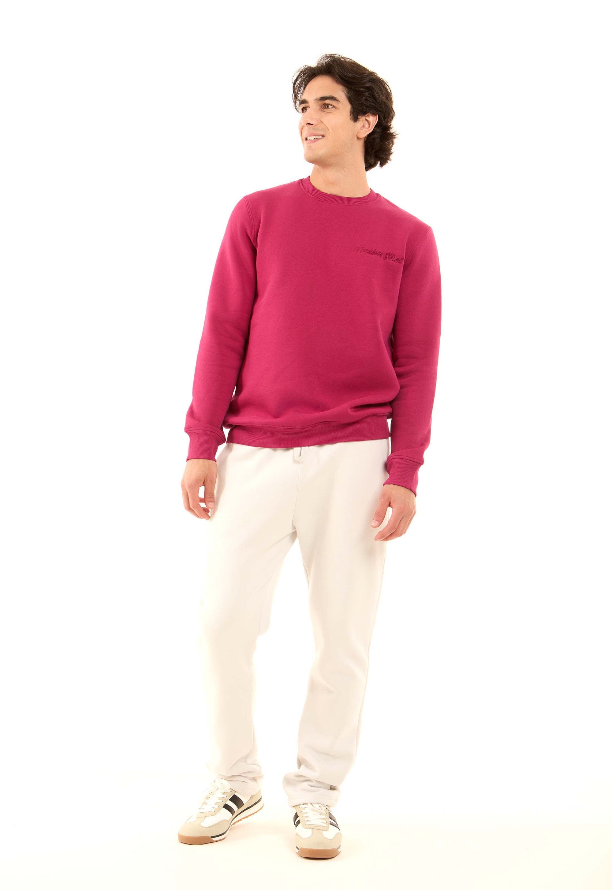 Slip On Ribbed Round Neck Sweatshirt