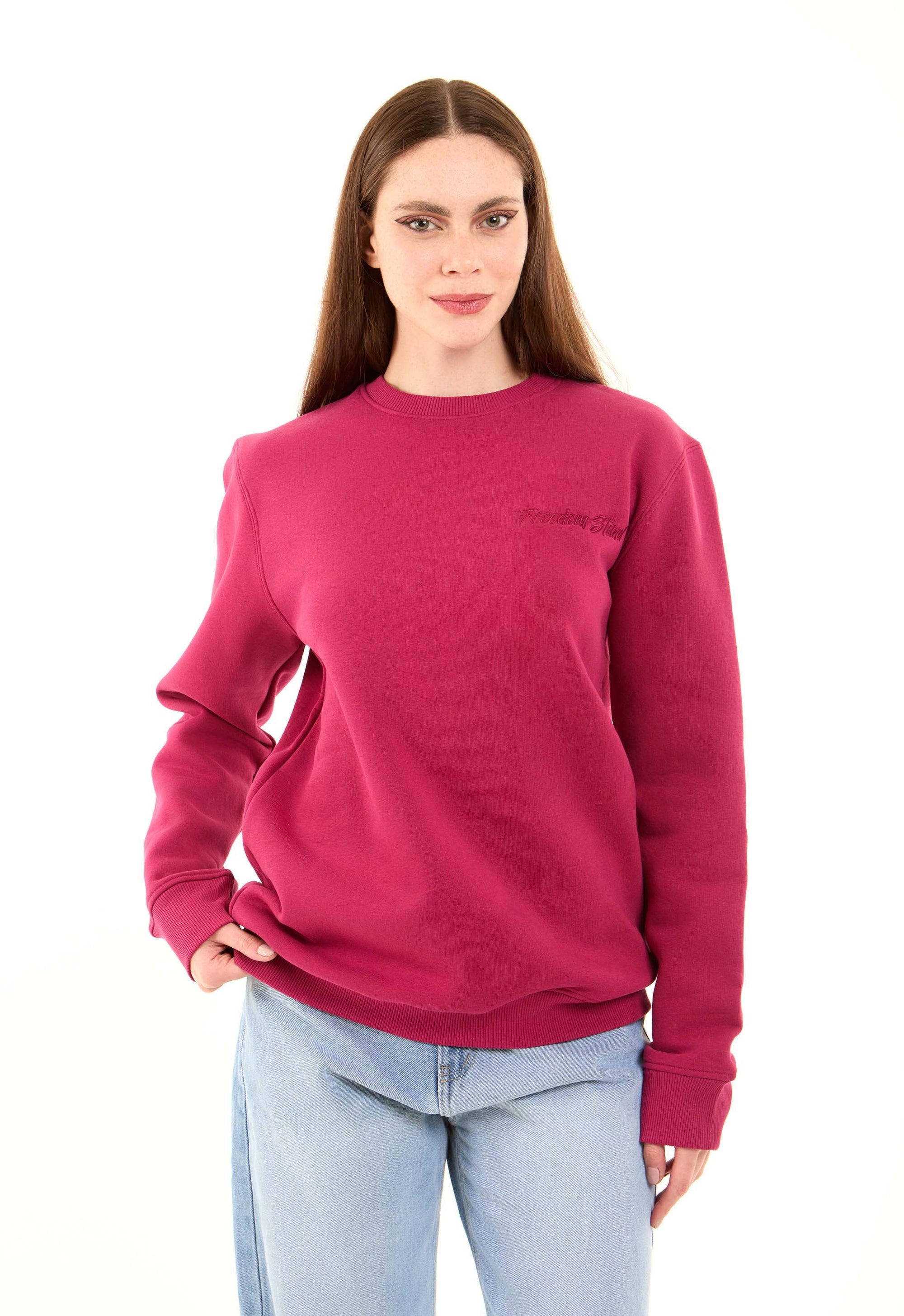 Slip On Ribbed Round Neck Sweatshirt