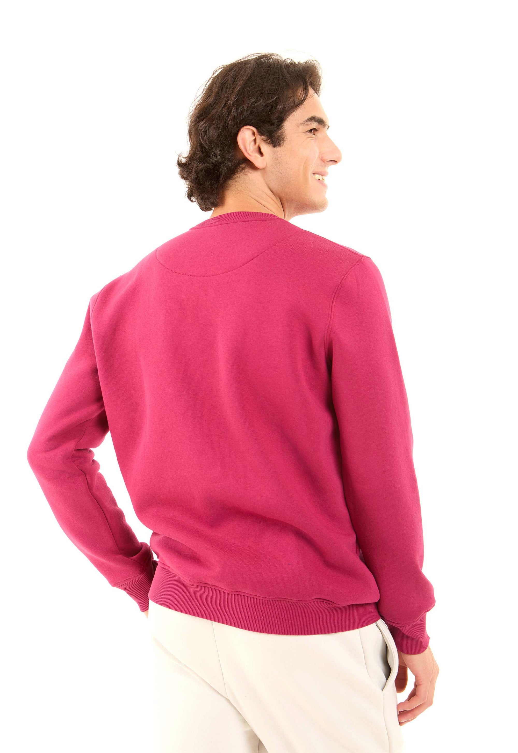 Slip On Ribbed Round Neck Sweatshirt