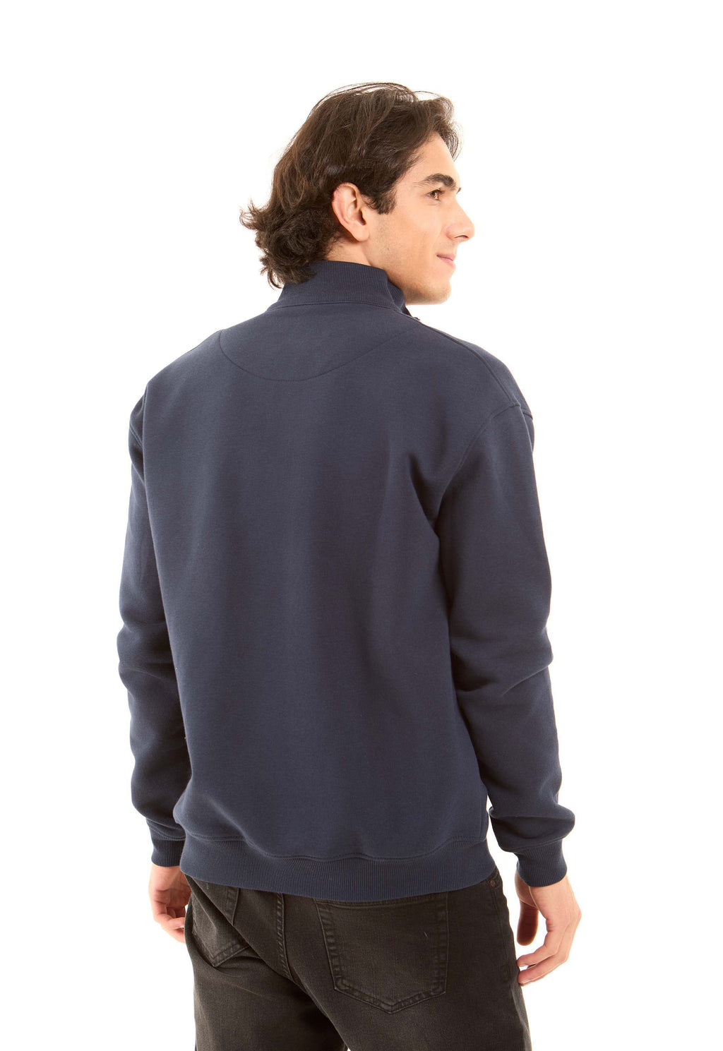 Zipped Stand Coolar Comfy Sweatshirt