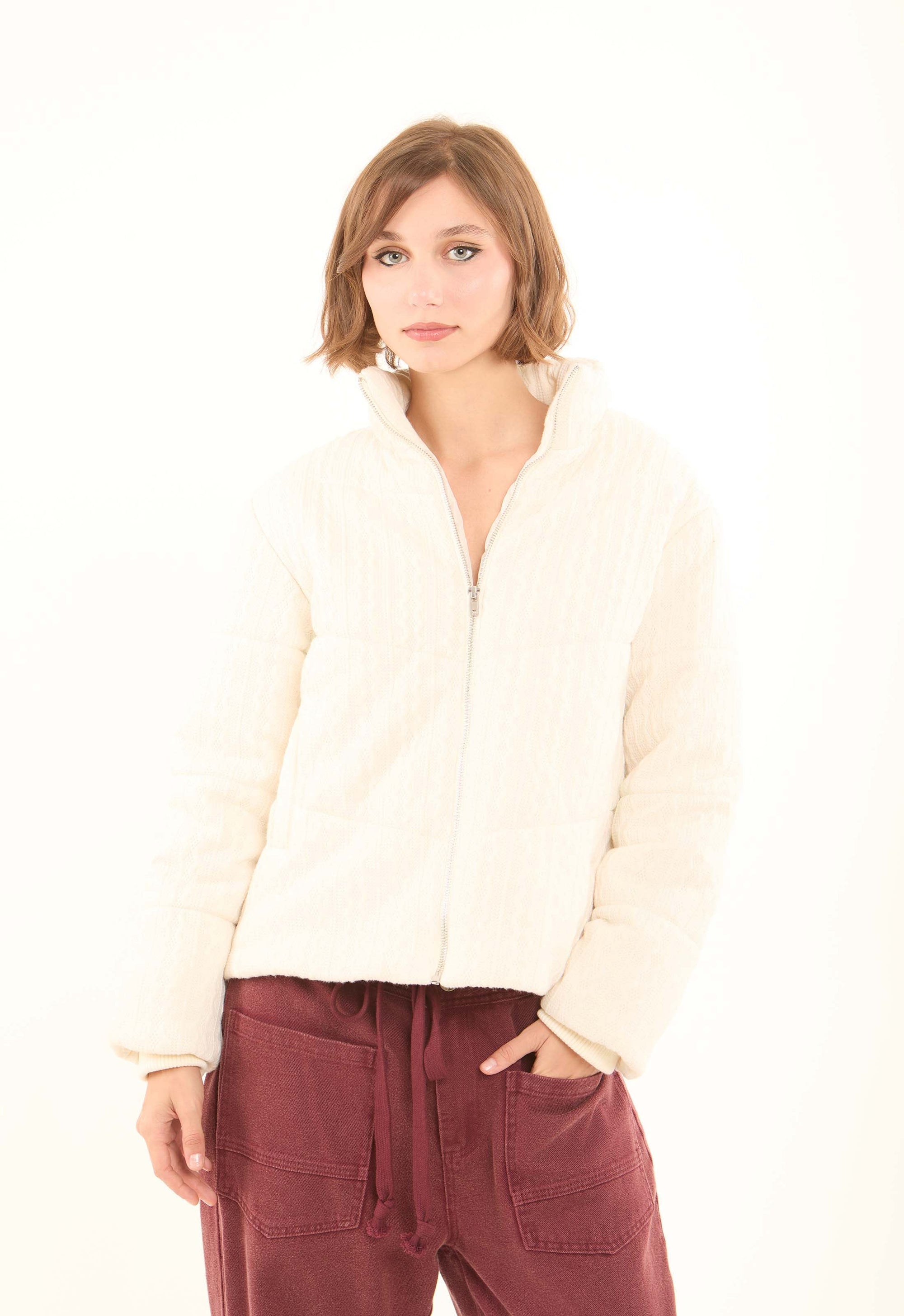 Soft Fleece High Neck Zip Jacket