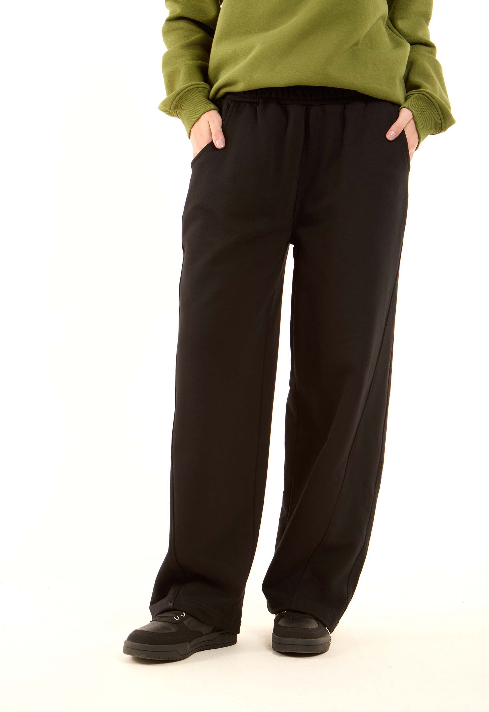 Wide-Leg Solid Comfy Pants