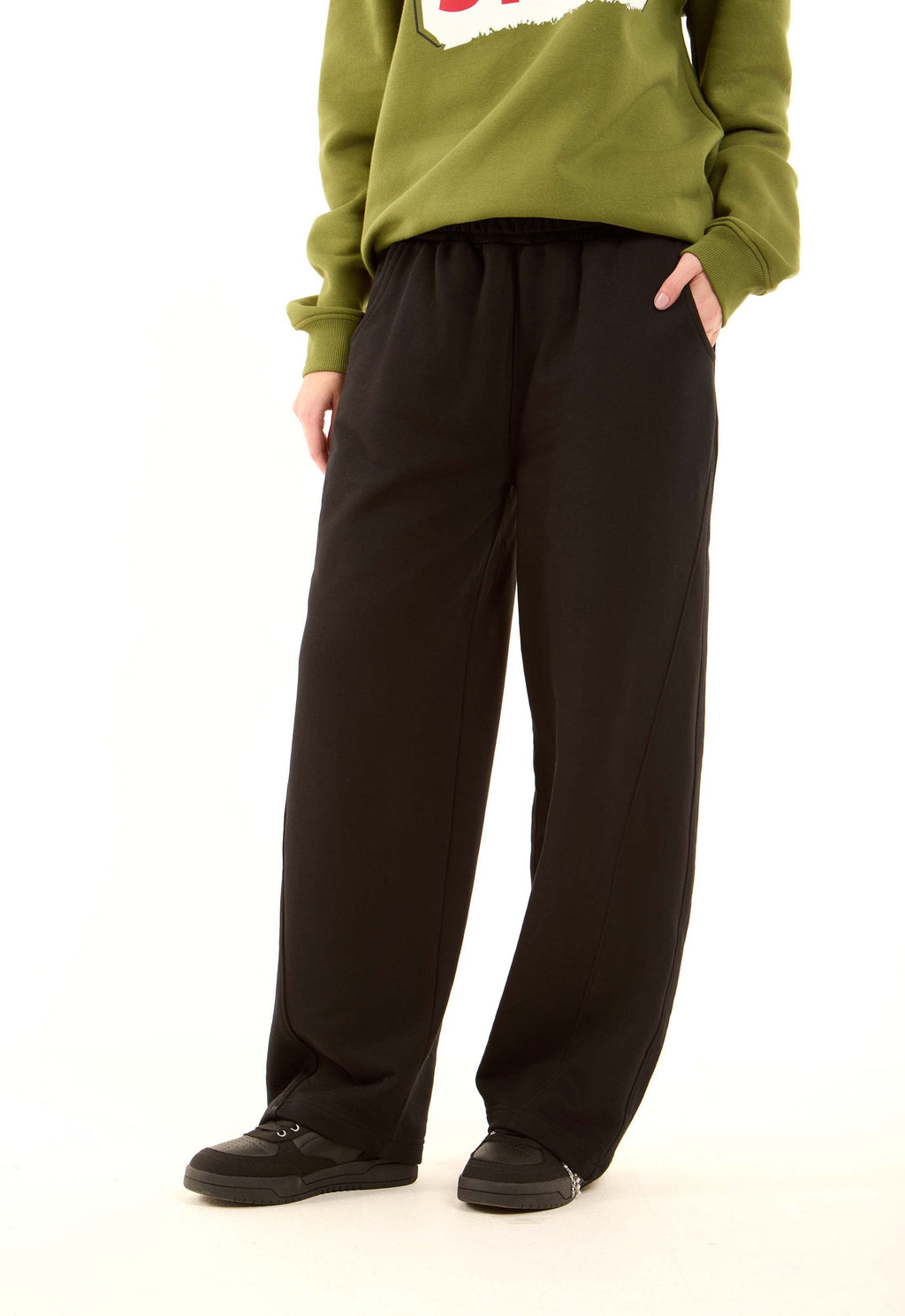 Wide-Leg Solid Comfy Pants