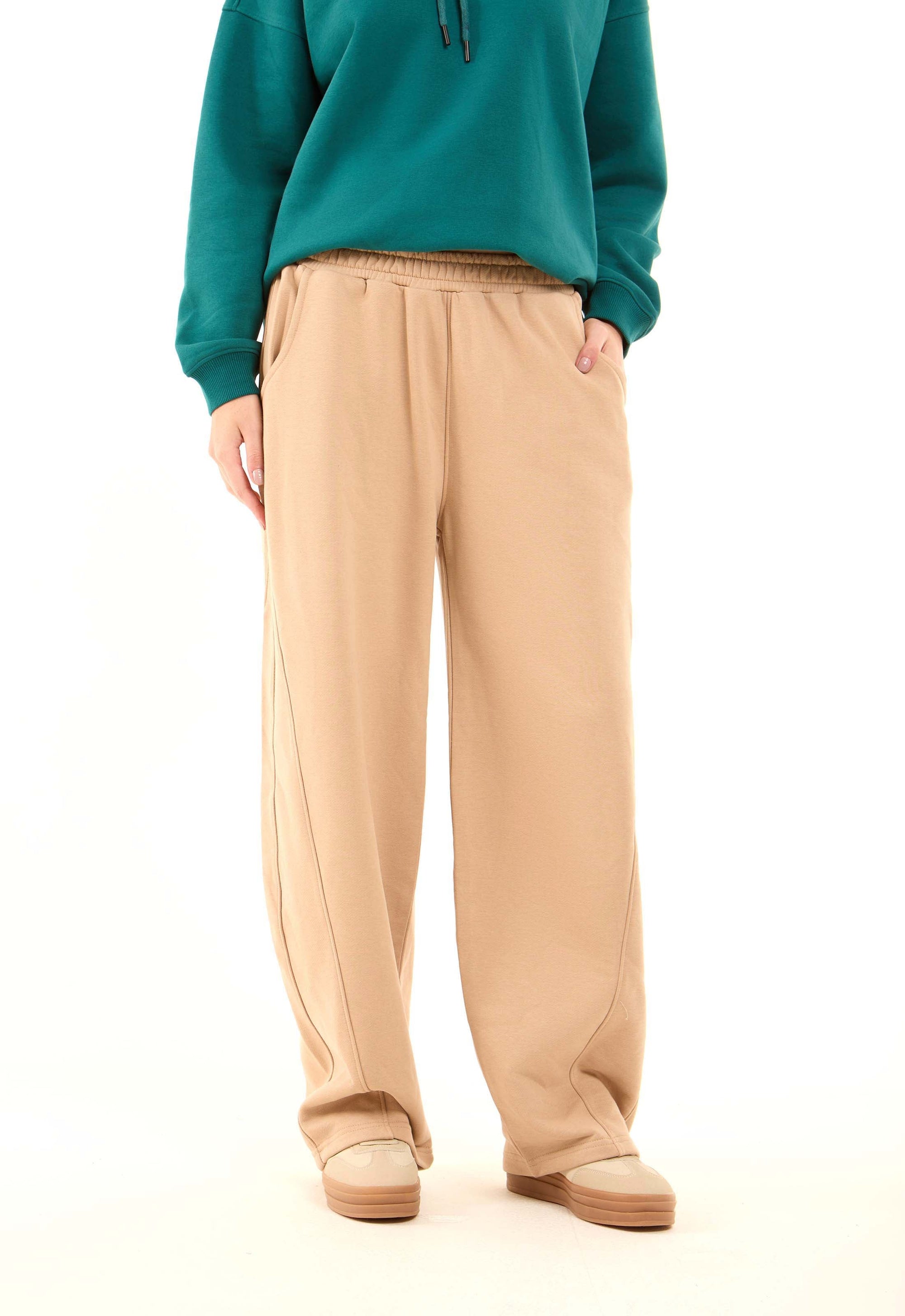 Wide-Leg Solid Comfy Pants