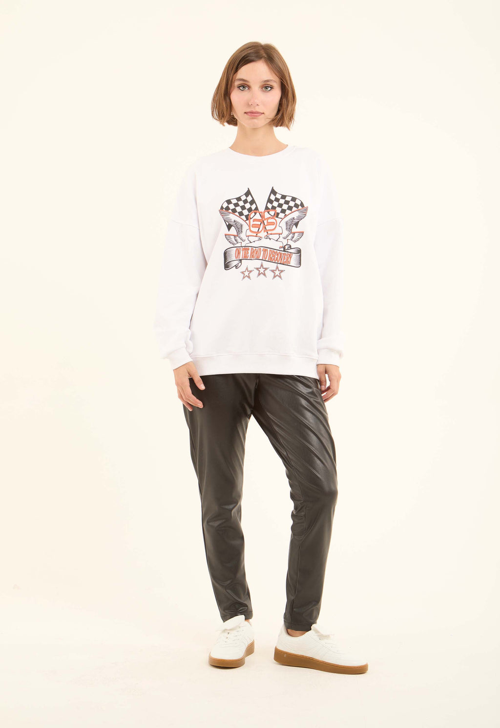 Printed Slip On Casual Sweatshirt
