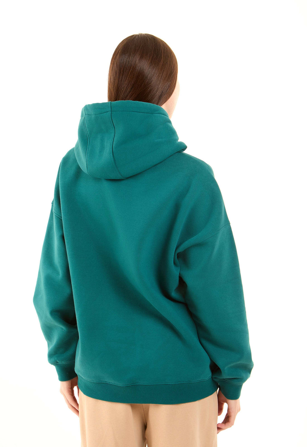 Printed Slip On Hoodie with Drop-Shoulders