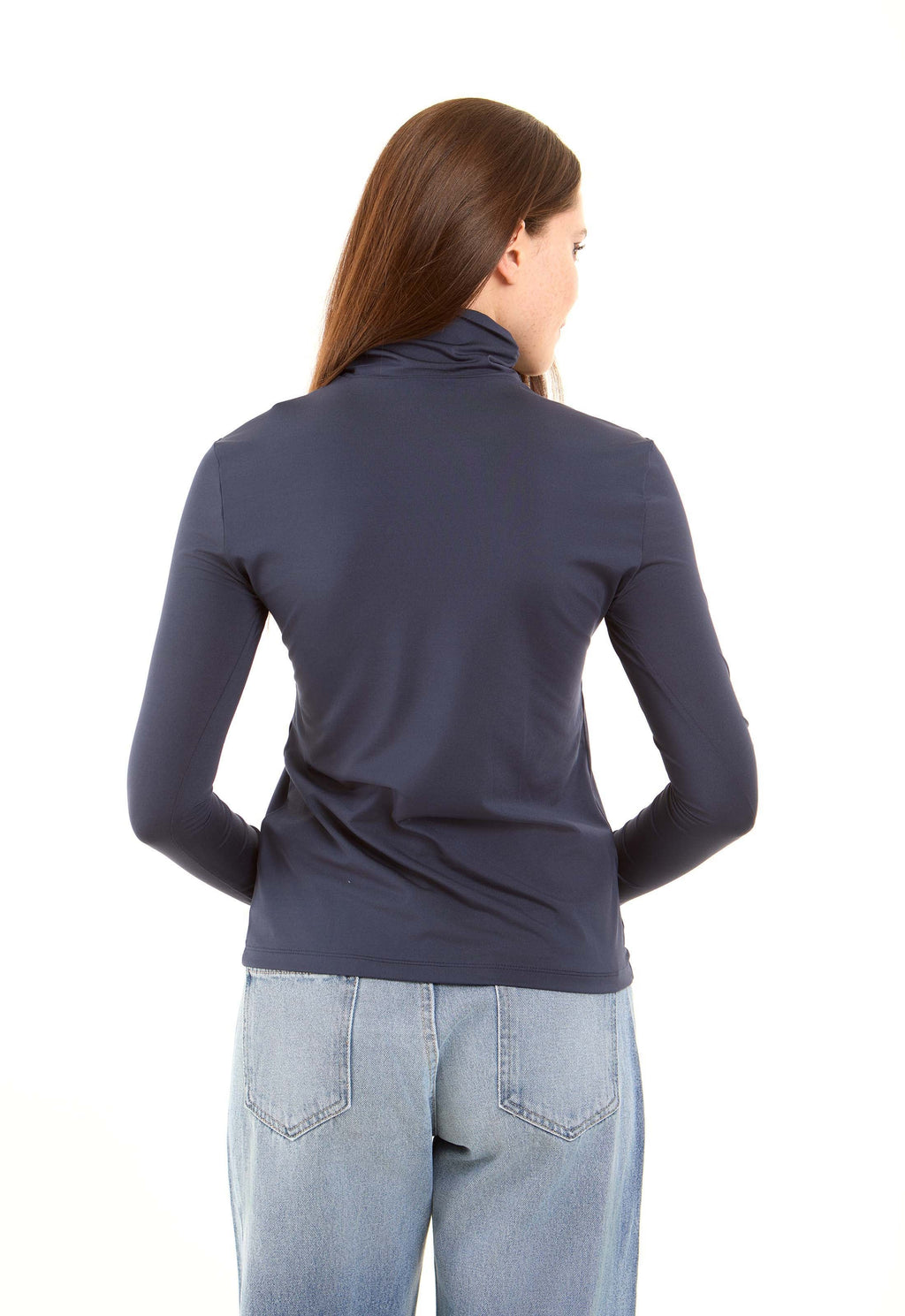 Basic High-Neck Long Sleeves Soft Top