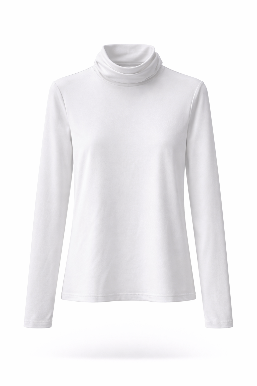 Basic High-Neck Long Sleeves Soft Top
