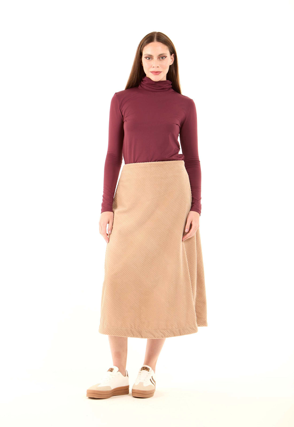 Basic High-Neck Long Sleeves Soft Top