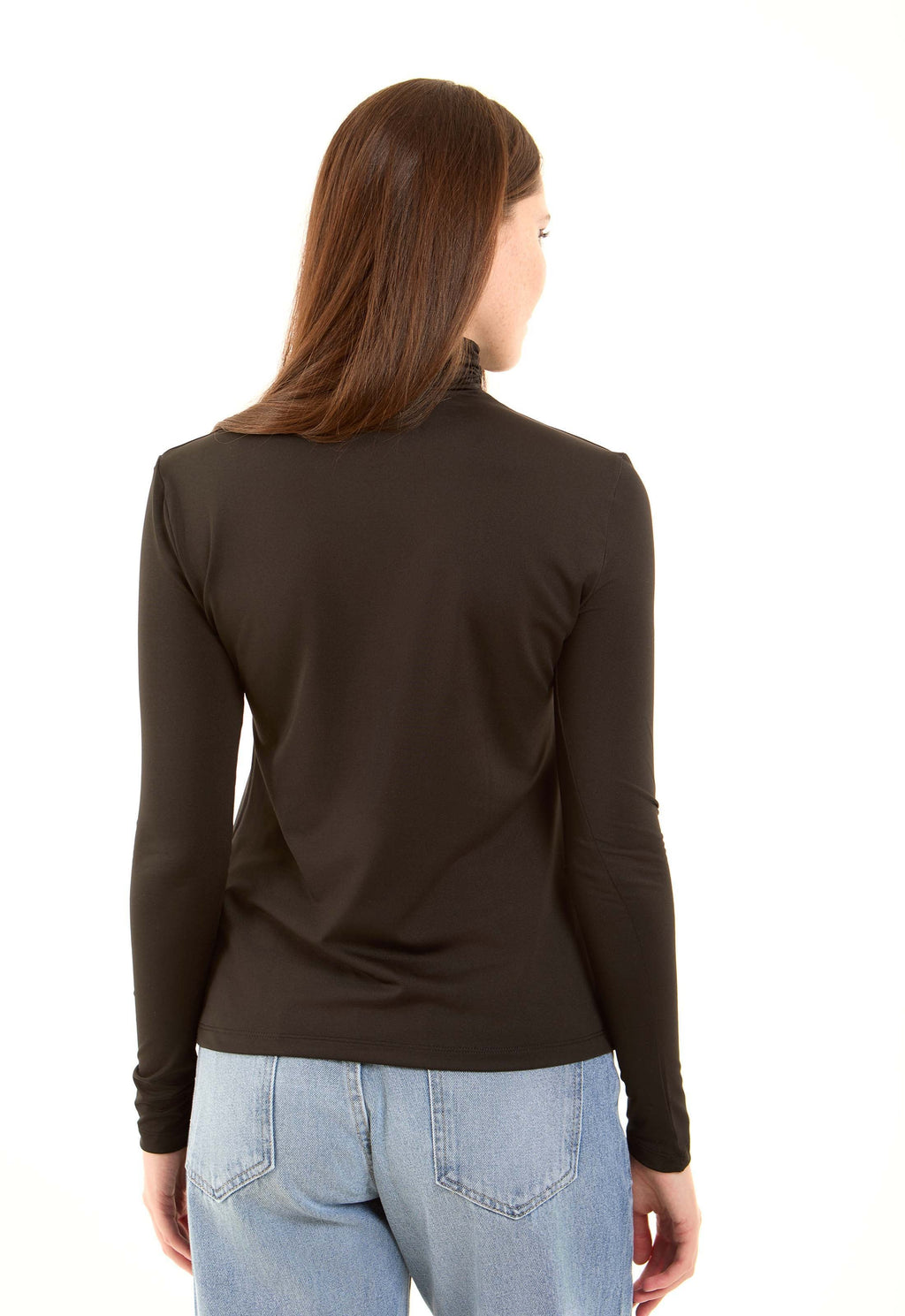 Basic High-Neck Long Sleeves Soft Top