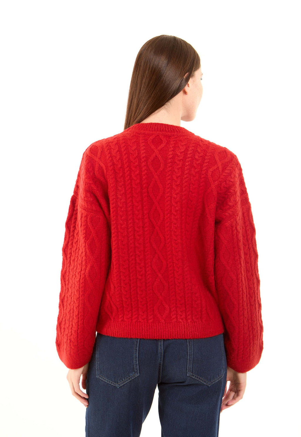 Drop-Shoulders Knitted Casual Pullover