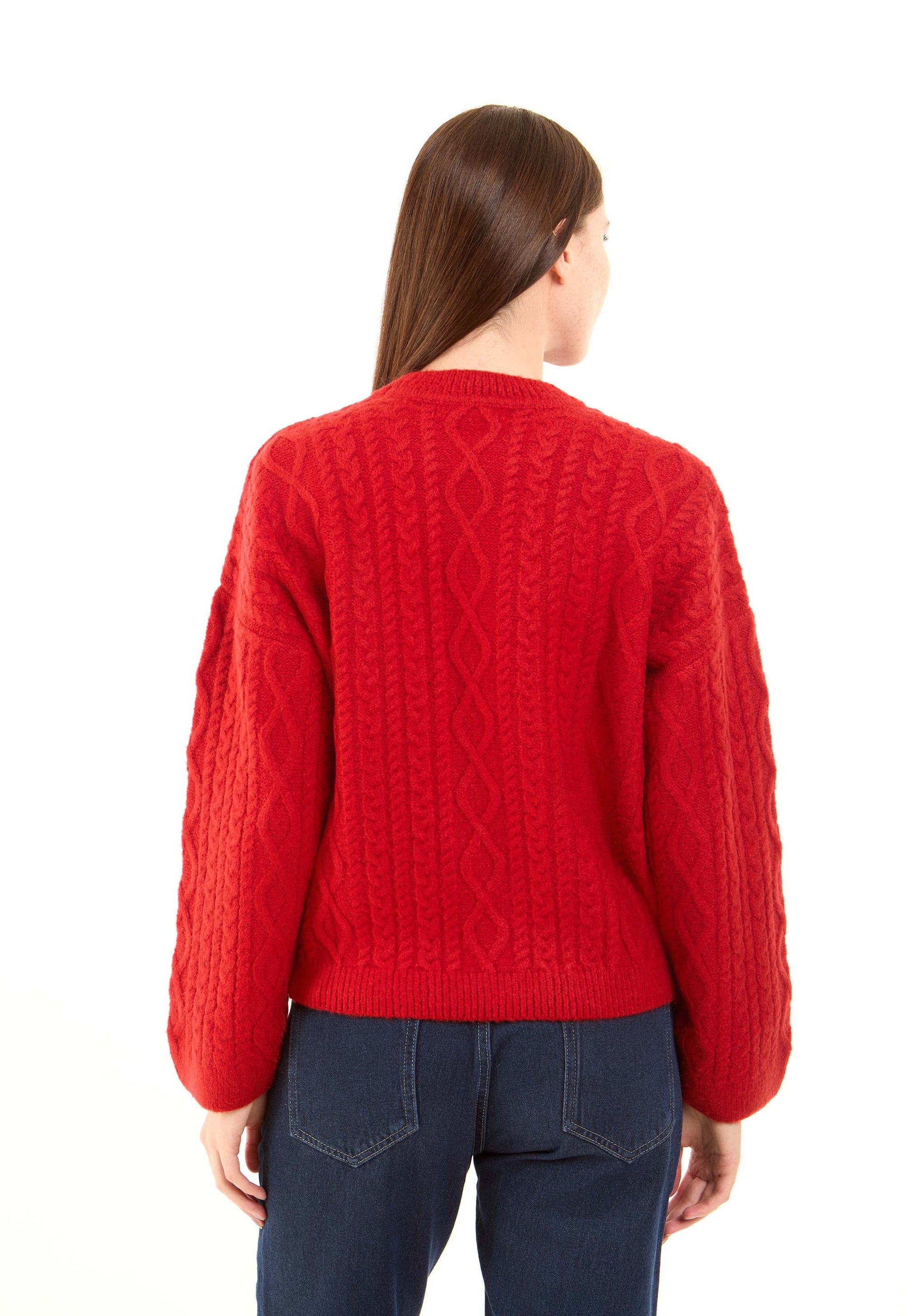 Drop-Shoulders Knitted Casual Pullover