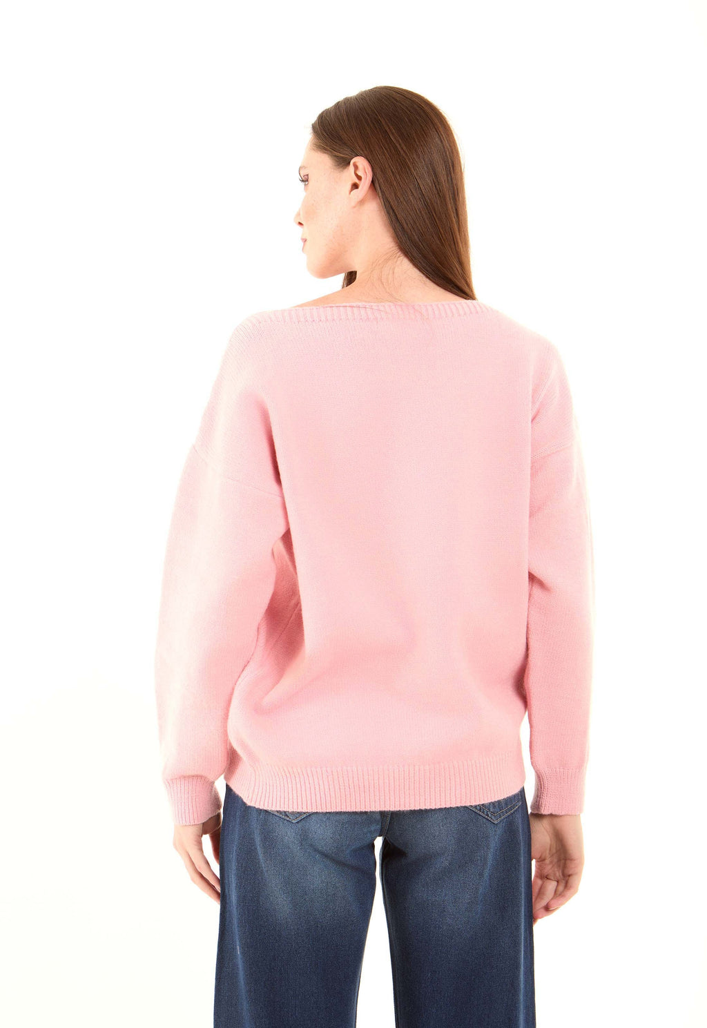 Boat Neck Solid Soft Basic Pullover