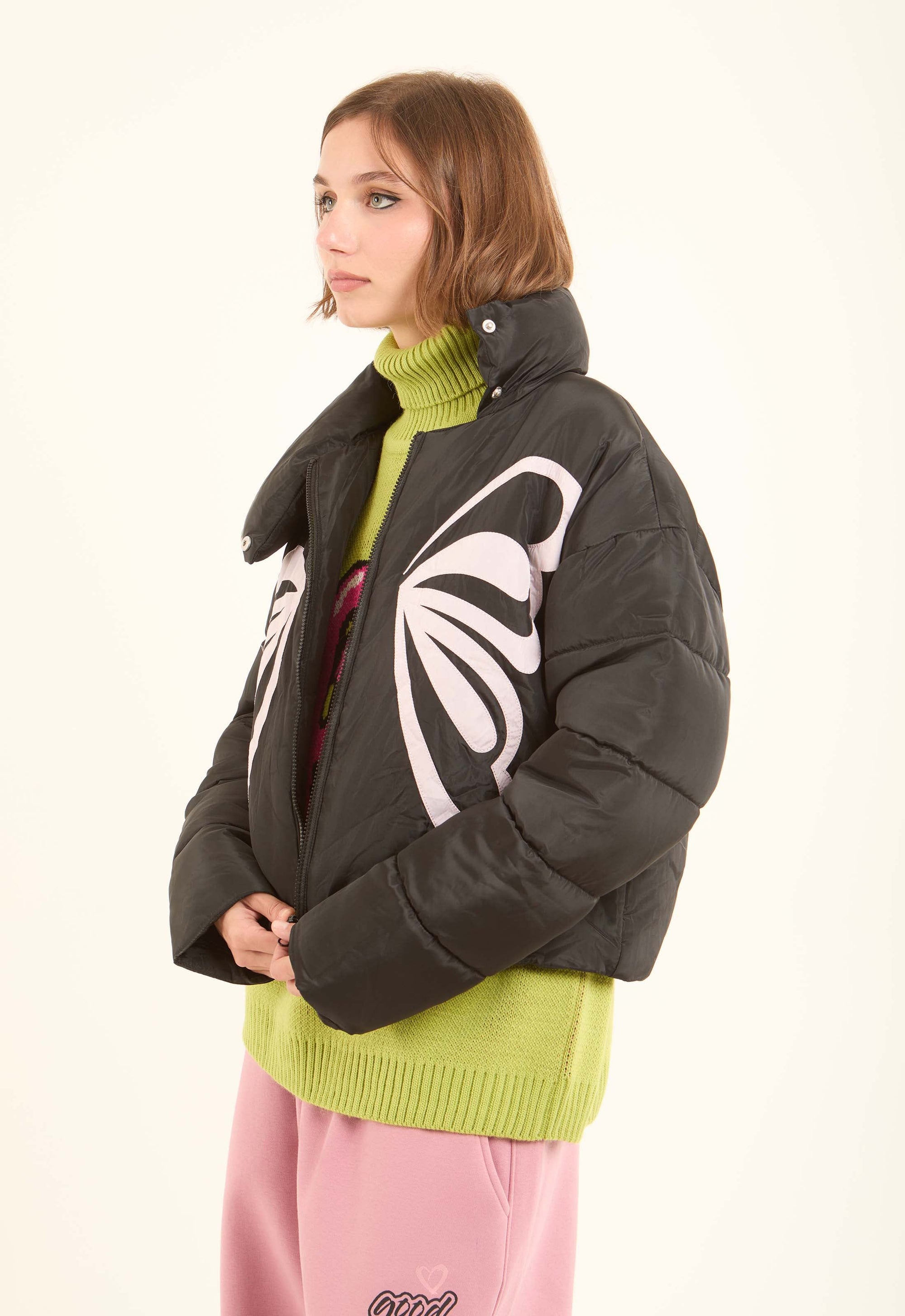 Butterfly Graphic Puffer Jacket