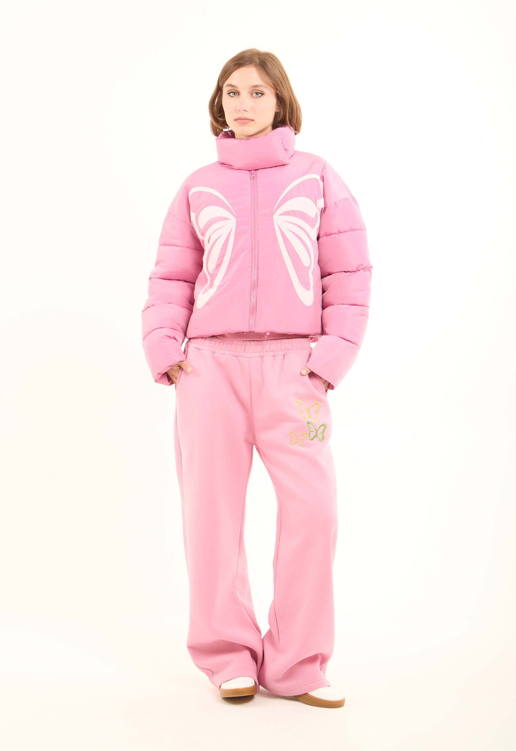 Butterfly Graphic Puffer Jacket