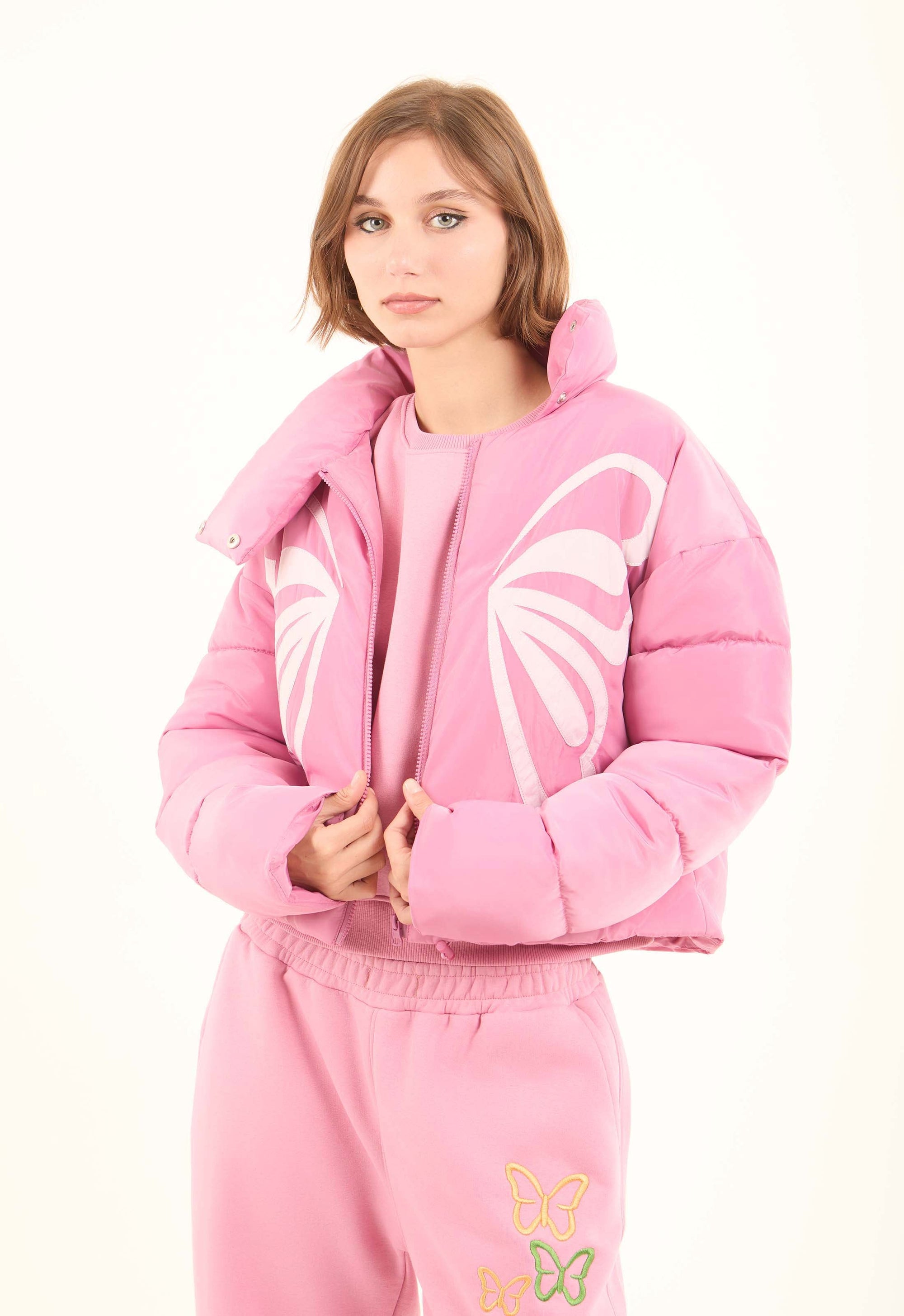 Butterfly Graphic Puffer Jacket