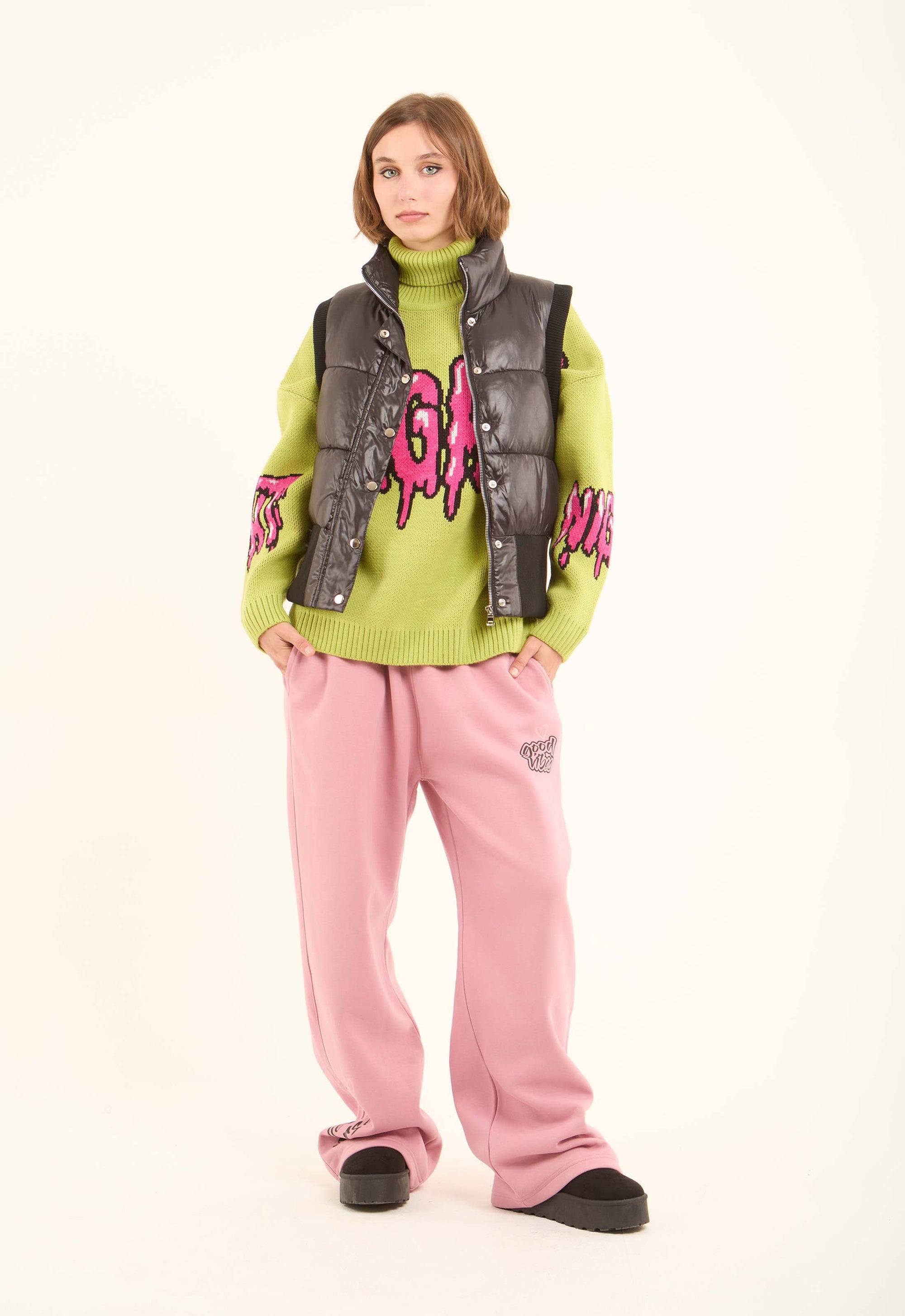 Sleeveless Puffer Vest with Double Closure