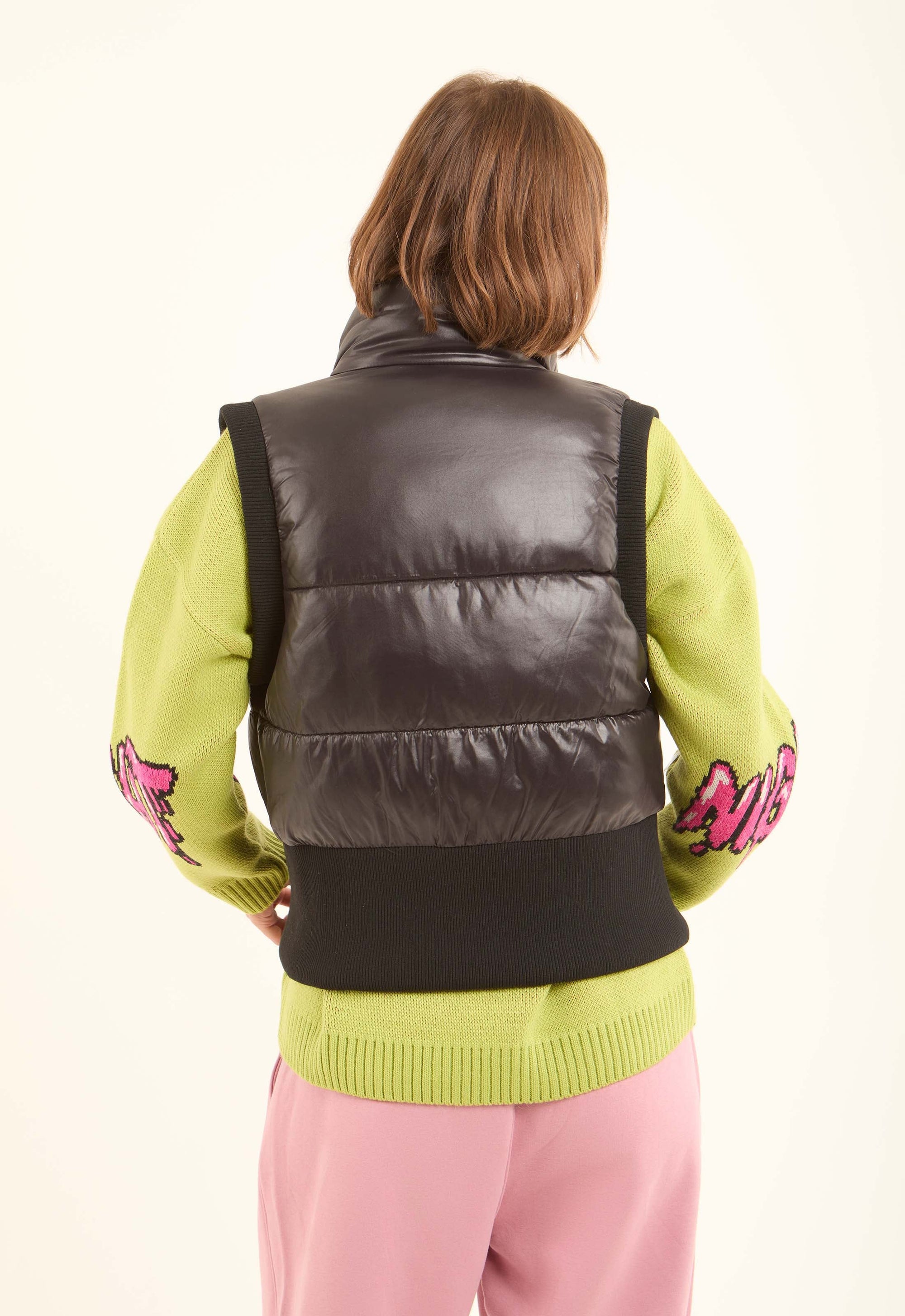 Sleeveless Puffer Vest with Double Closure