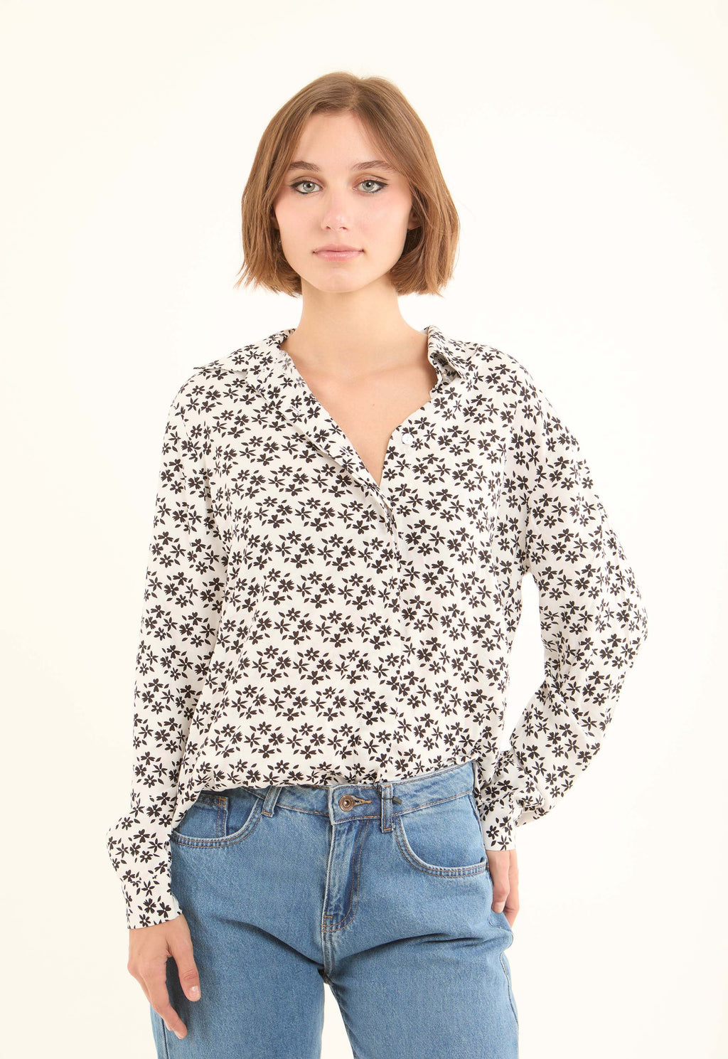 Comfy Relaxed Fit Floral Viscose Shirt