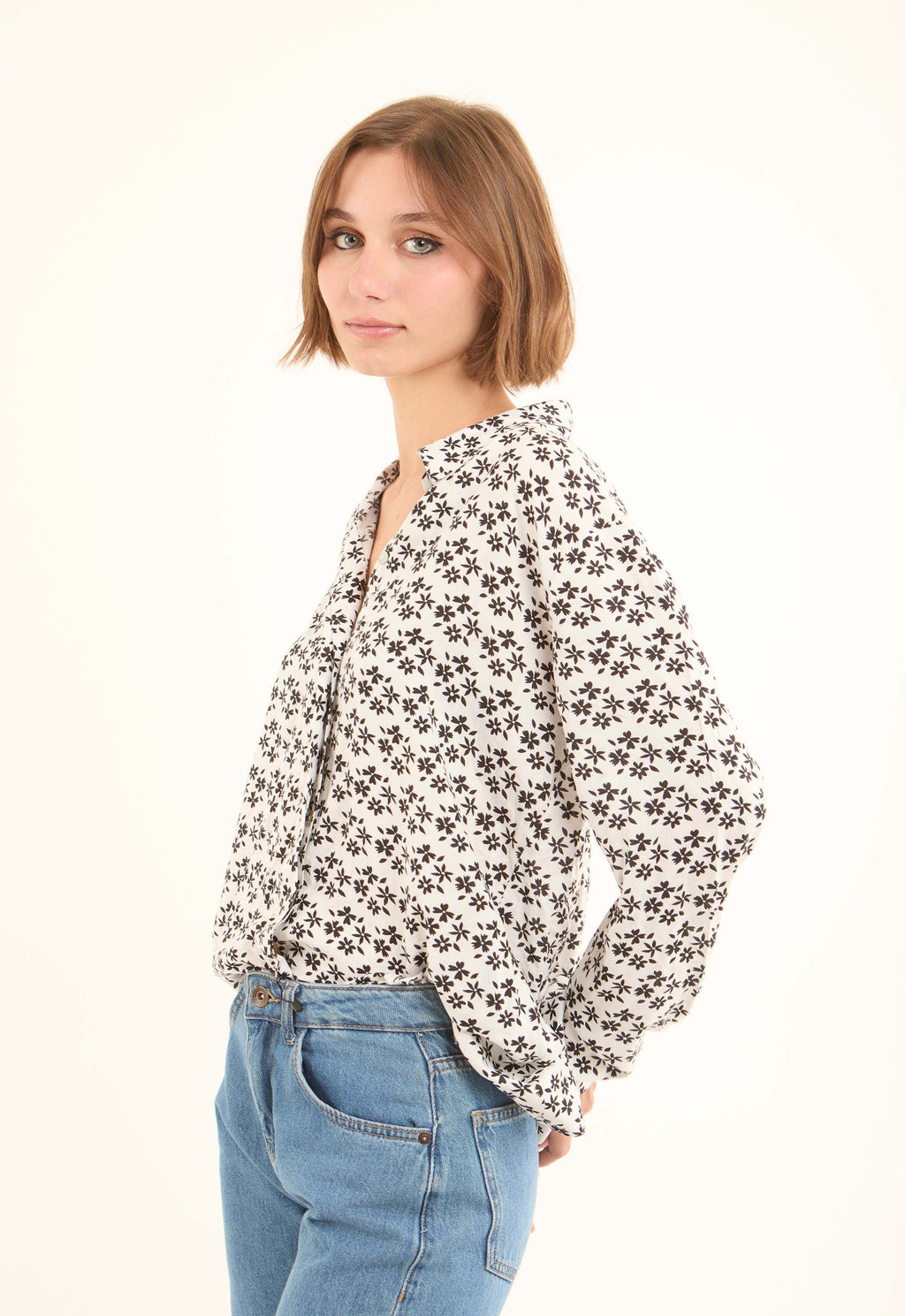 Comfy Relaxed Fit Floral Viscose Shirt
