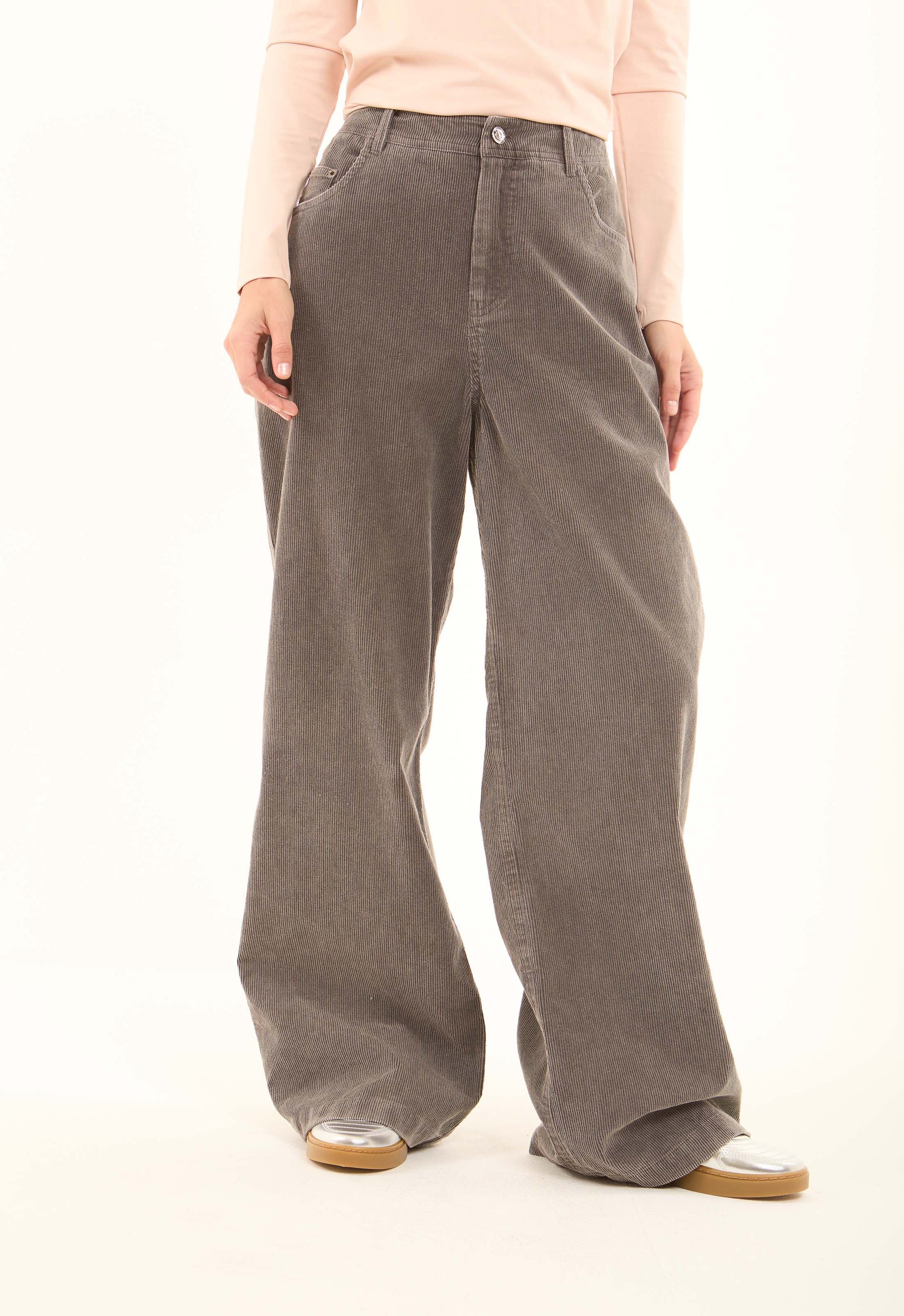 Corduroy Wide-Leg Pants